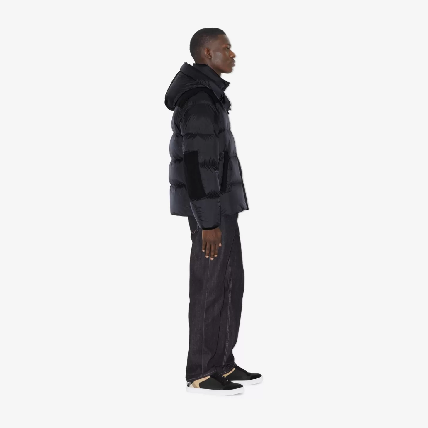 Burberry Avtagbar ärm nylon pufferjacka*Män Pufferjackor