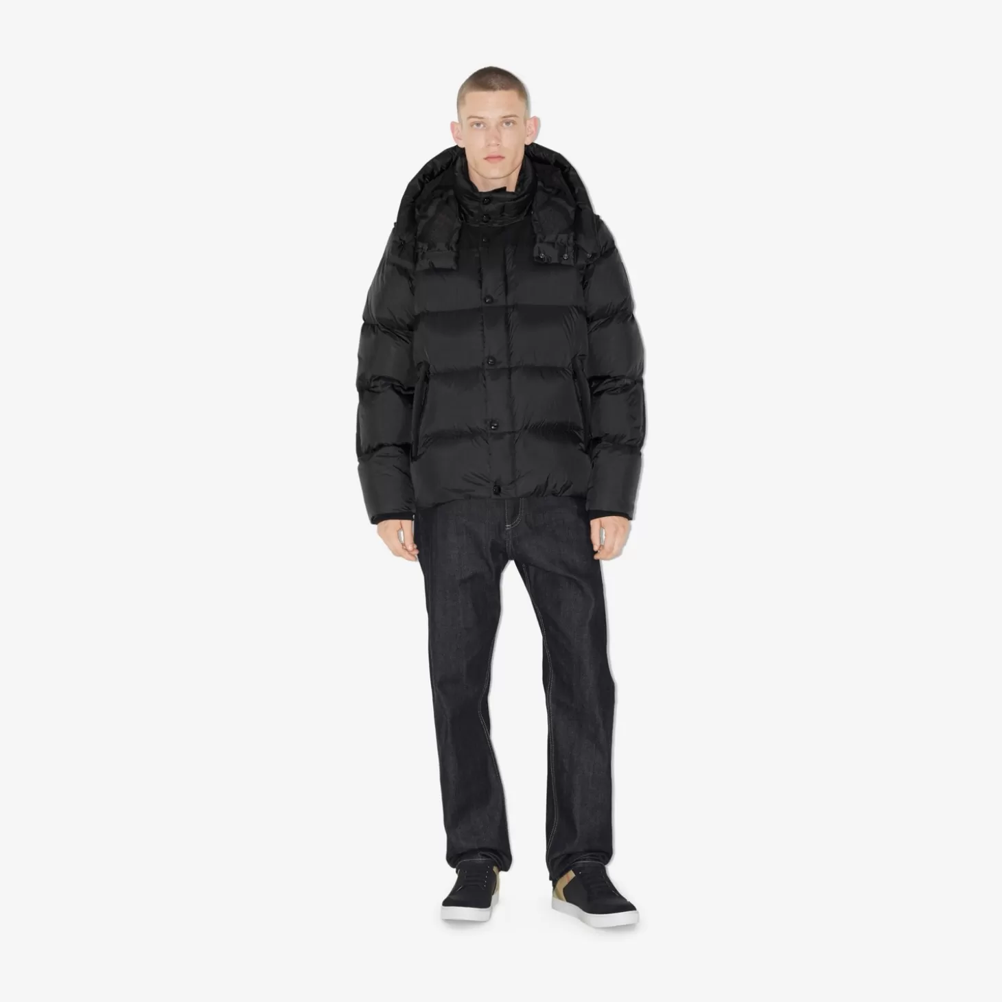 Burberry Avtagbar ärm nylon pufferjacka*Män Pufferjackor