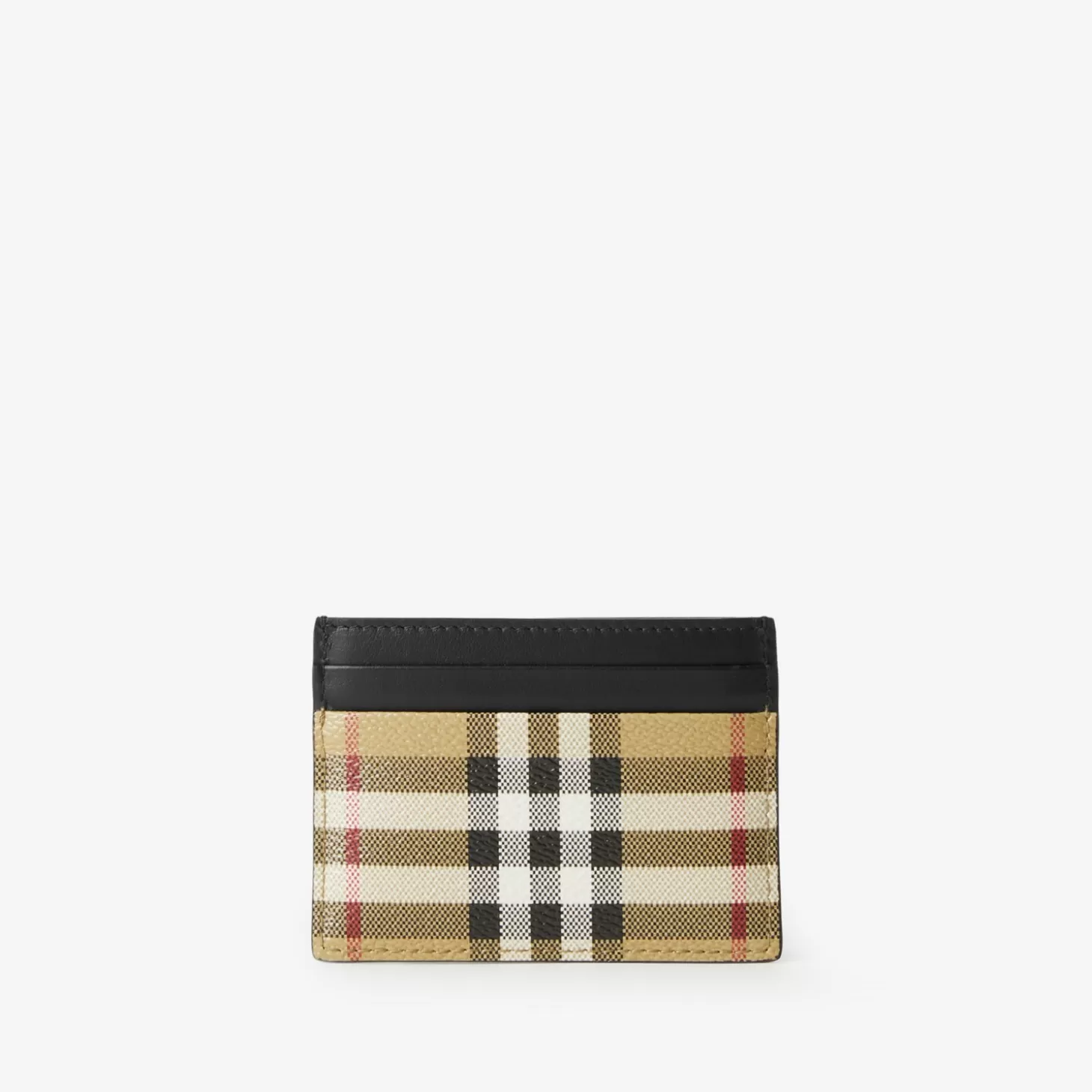 Burberry Check och läderkortfodral*Män Plånböcker och kortfodral