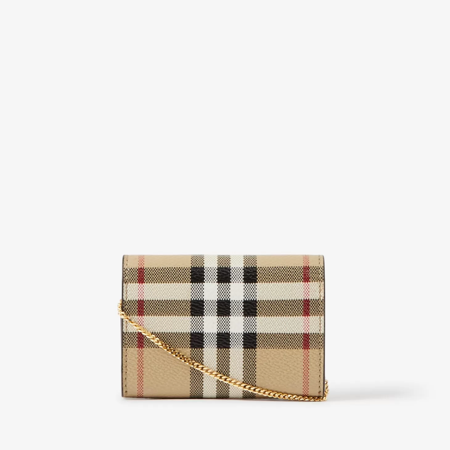 Burberry Checkkortfodral med avtagbar kedjerem*Kvinnor Plånböcker och kortfodral