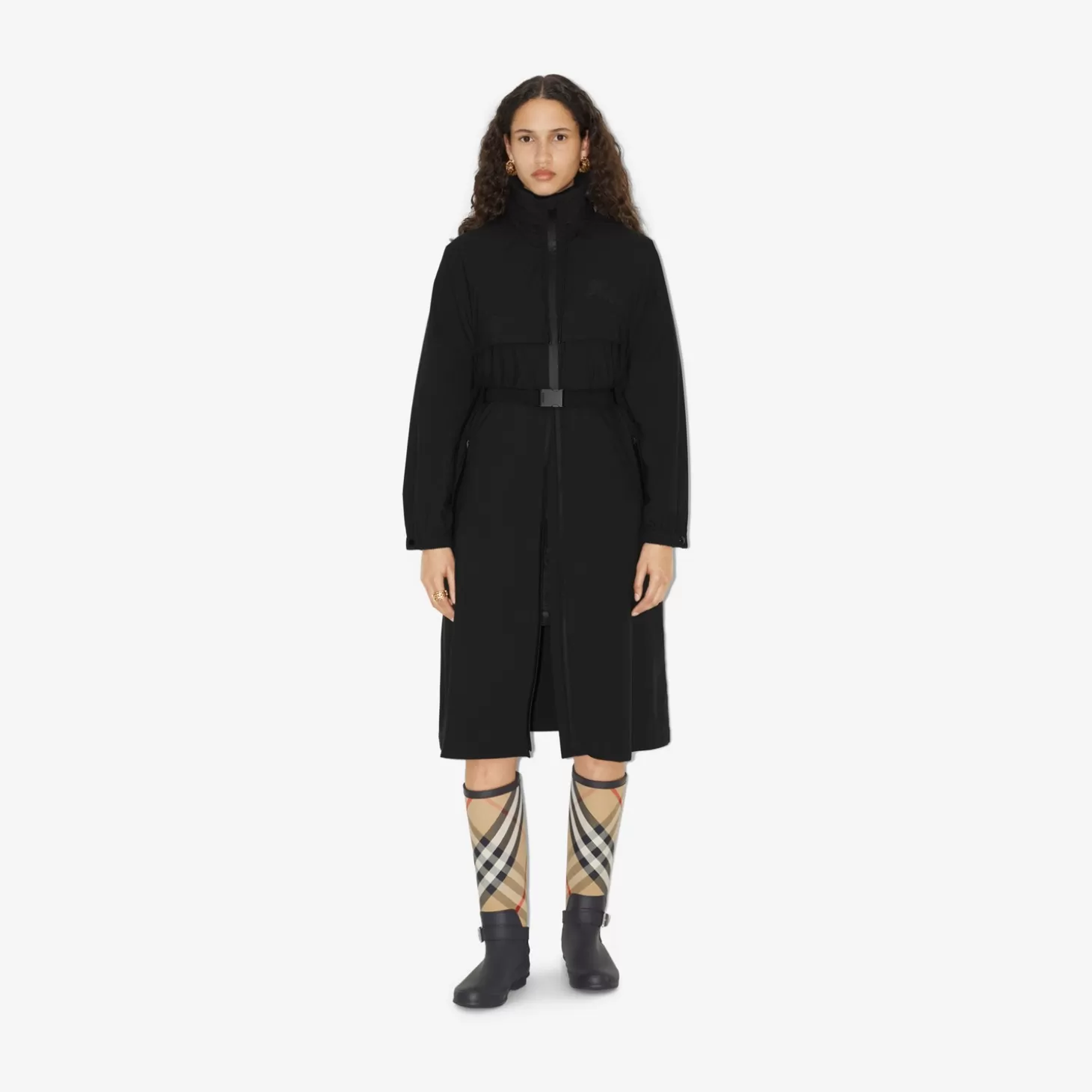 Burberry Ekd Print Belted Parka*Kvinnor Kaffor och jackor
