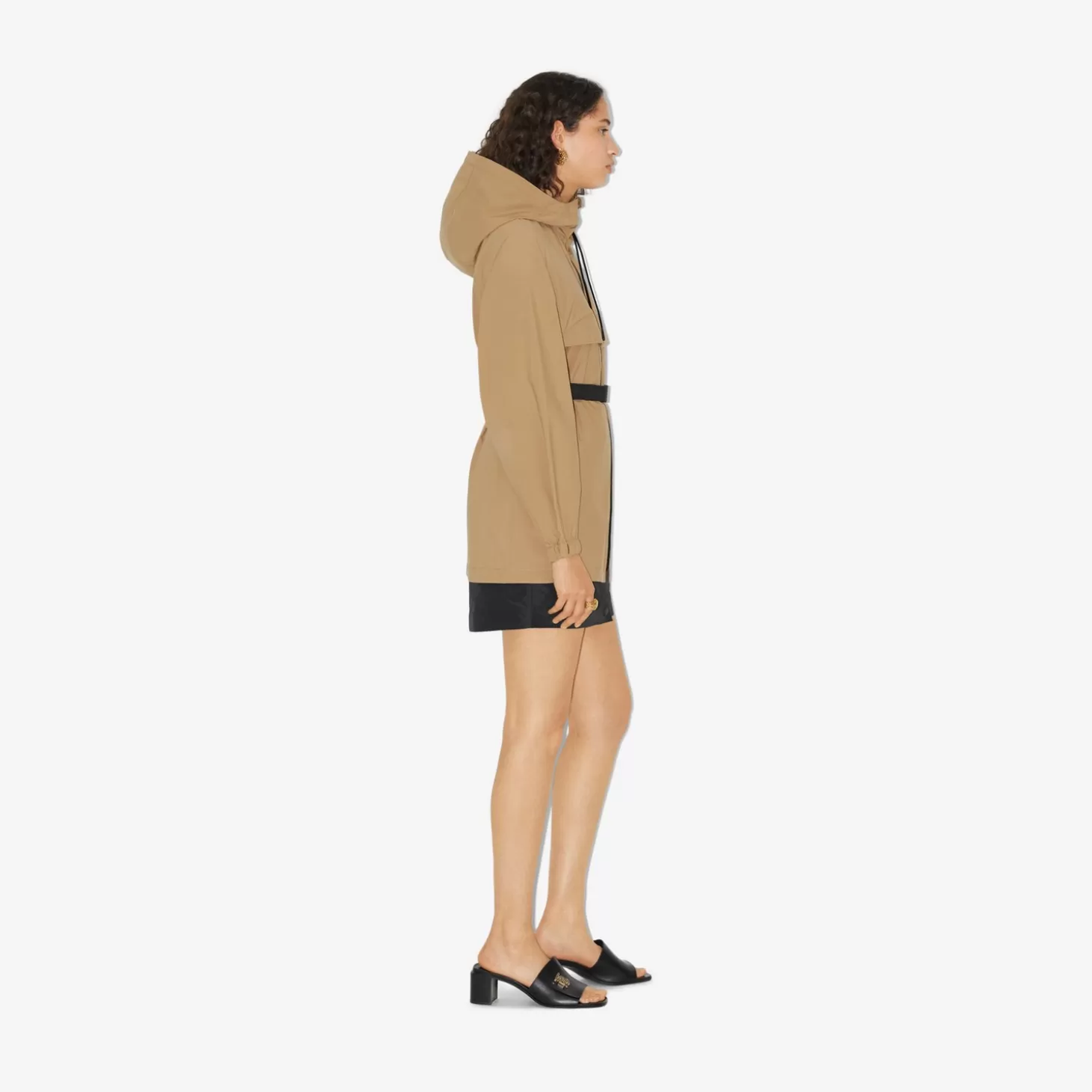 Burberry Ekd Print Belted Short Parka*Kvinnor Kaffor och jackor