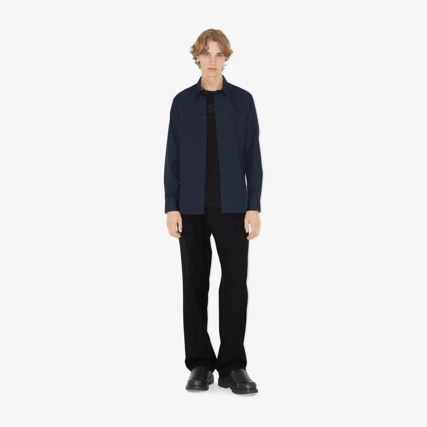 Burberry Ekd Stretch bomullsskjorta*Män Skjortor