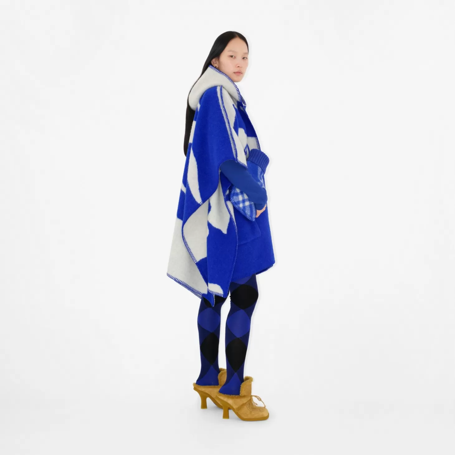 Burberry Ekd Wool Filt Cape*Kvinnor Capes