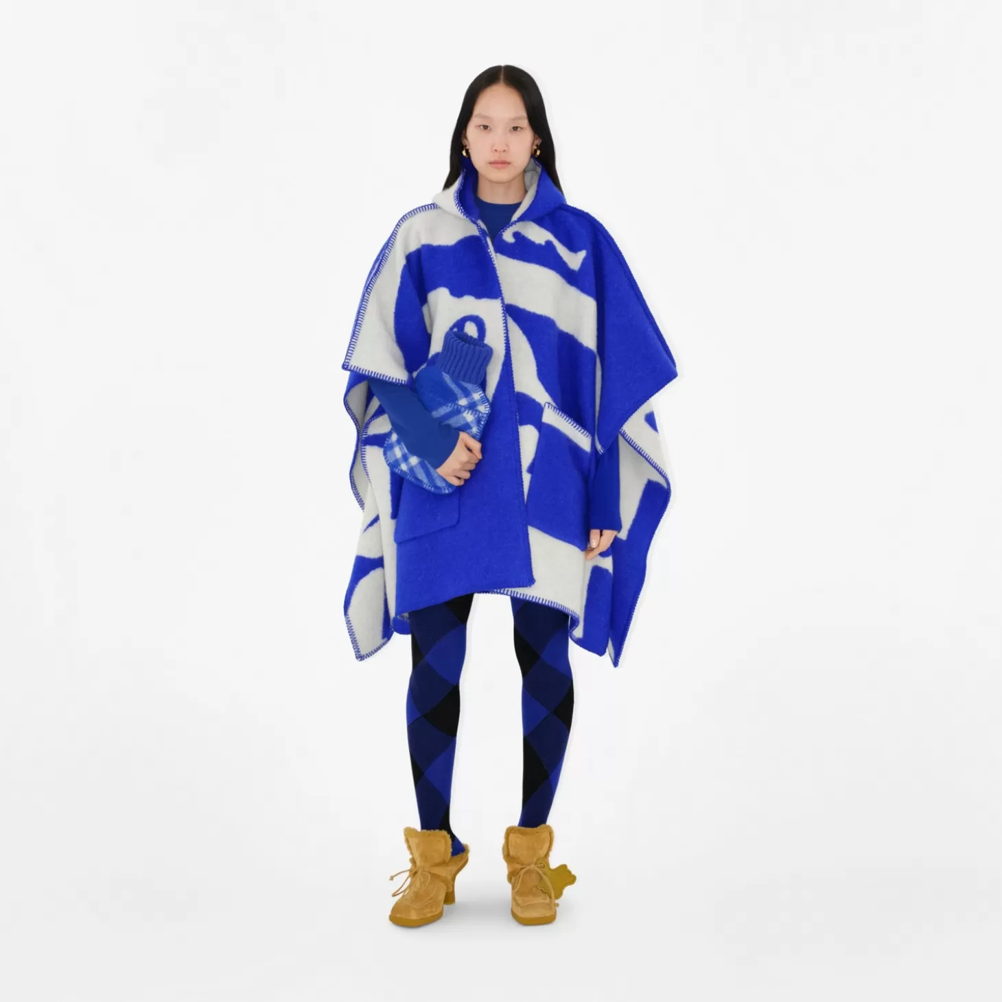 Burberry Ekd Wool Filt Cape*Kvinnor Capes