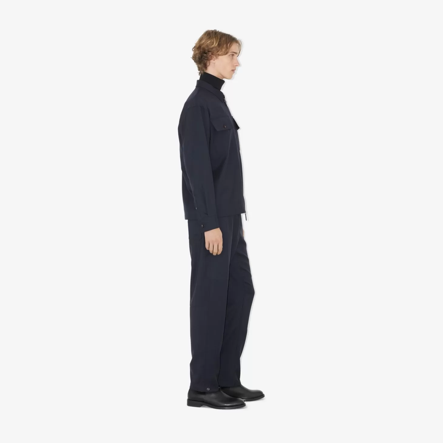 Burberry Ekd Wool Zip-Front Skjorta*Män Skjortor