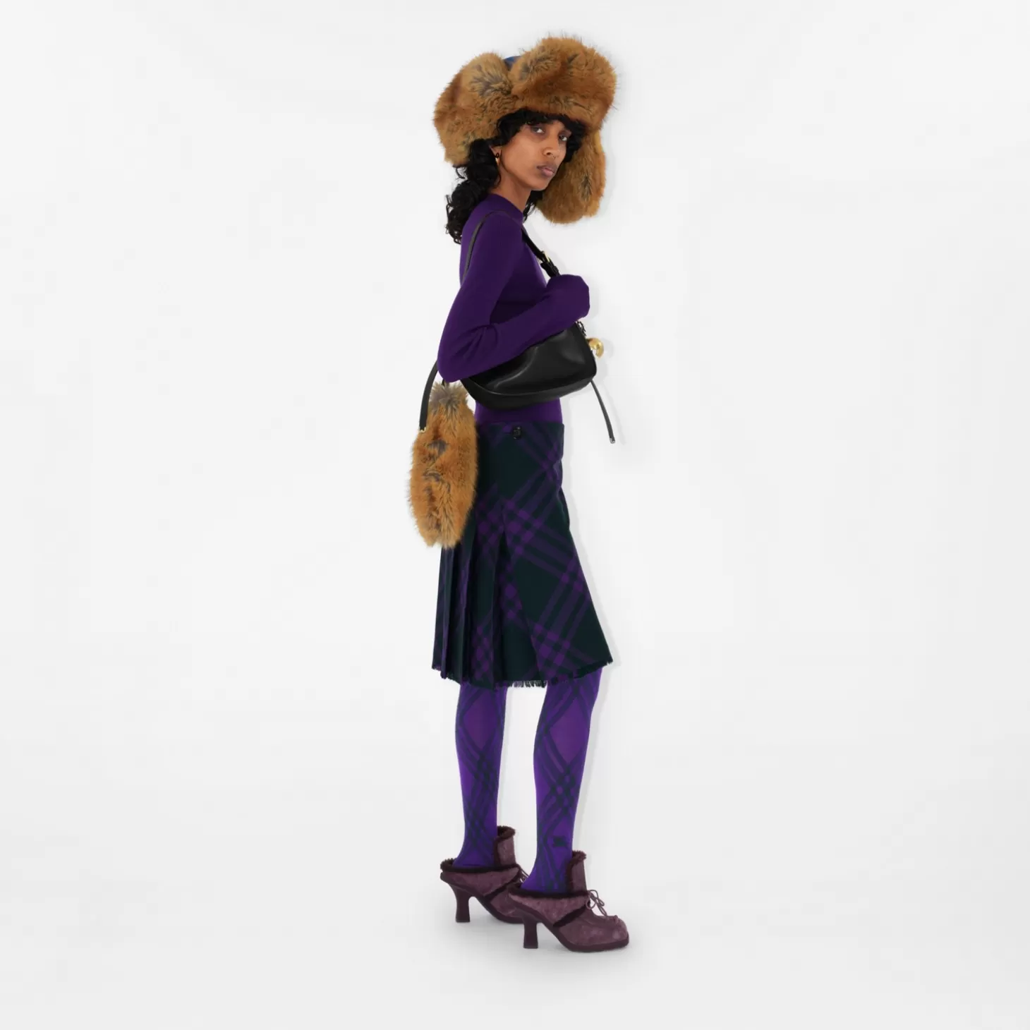 Burberry Fuskpäls och Nylon Trapper Hat*Män/Kvinnor Mössor och handskar | Mössor och handskar