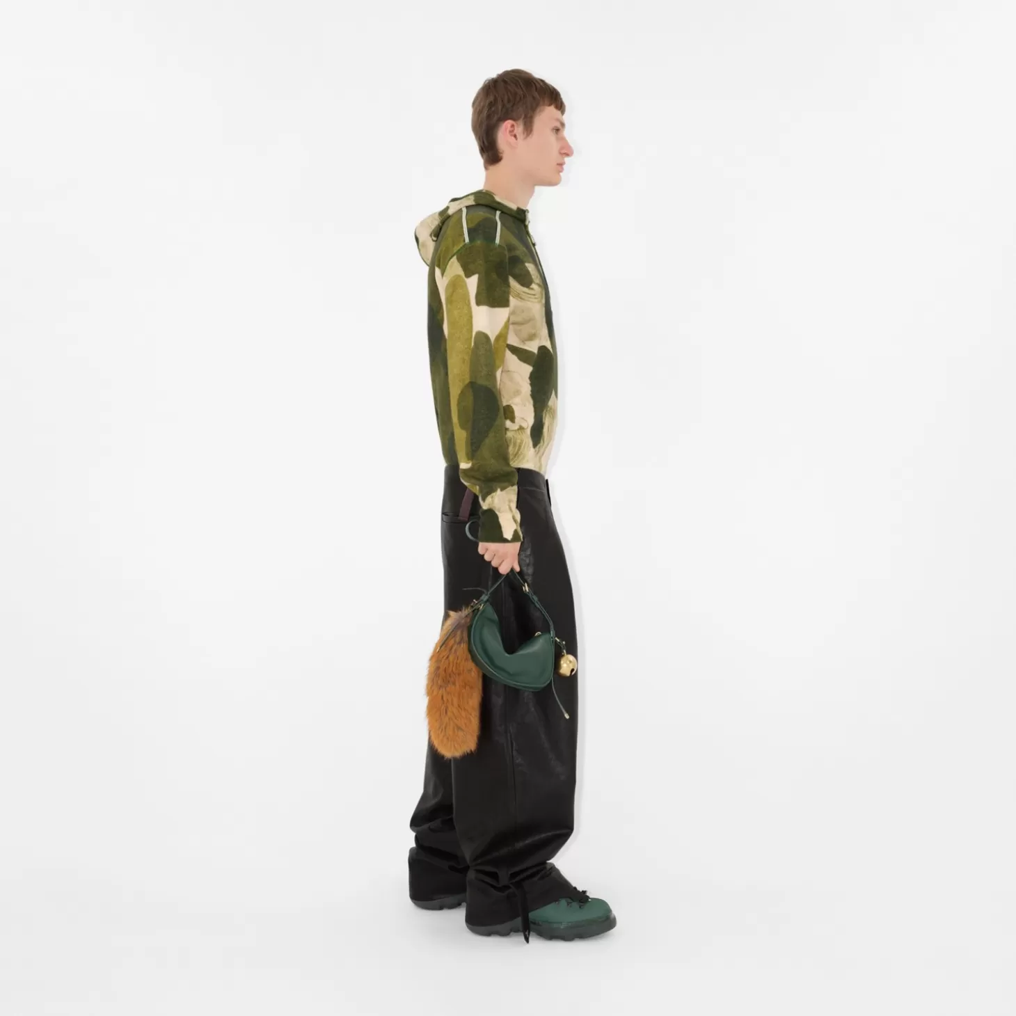 Burberry Hoodie med halv dragkedja med kamouflagetryck*Män Stickat