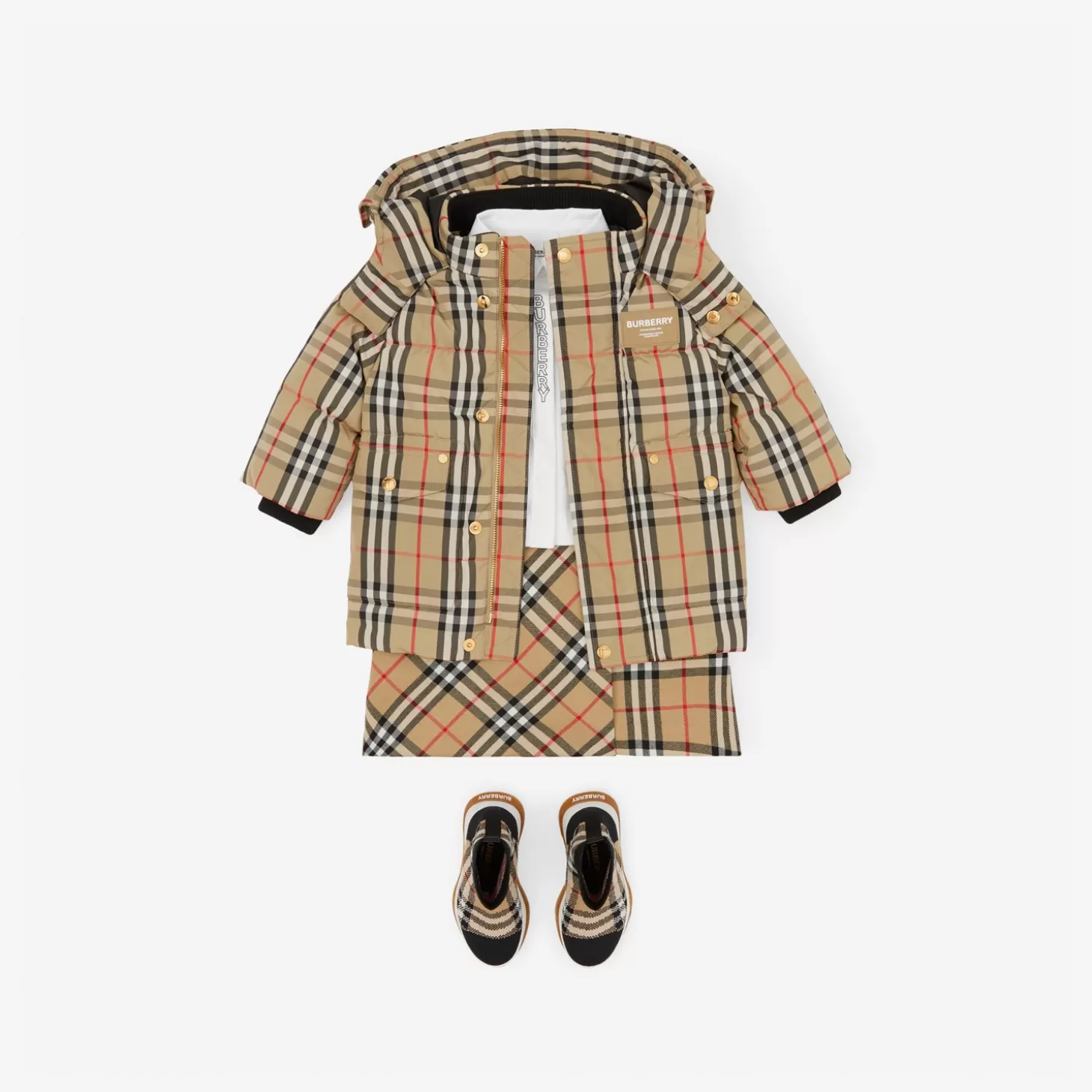 Burberry Horseferry Motiv Vintage Check Puffer Coat*Barn Bebispresenter | Kaffor och jackor