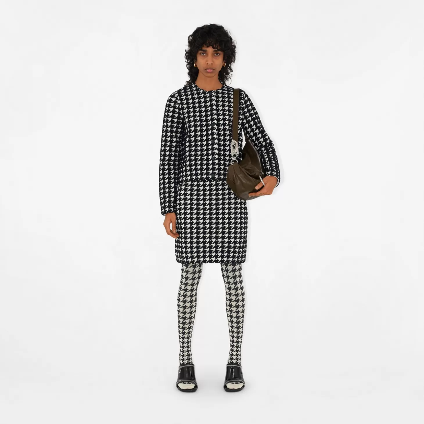 Burberry Houndstooth Nylon Blend Cardigan*Kvinnor Stickat