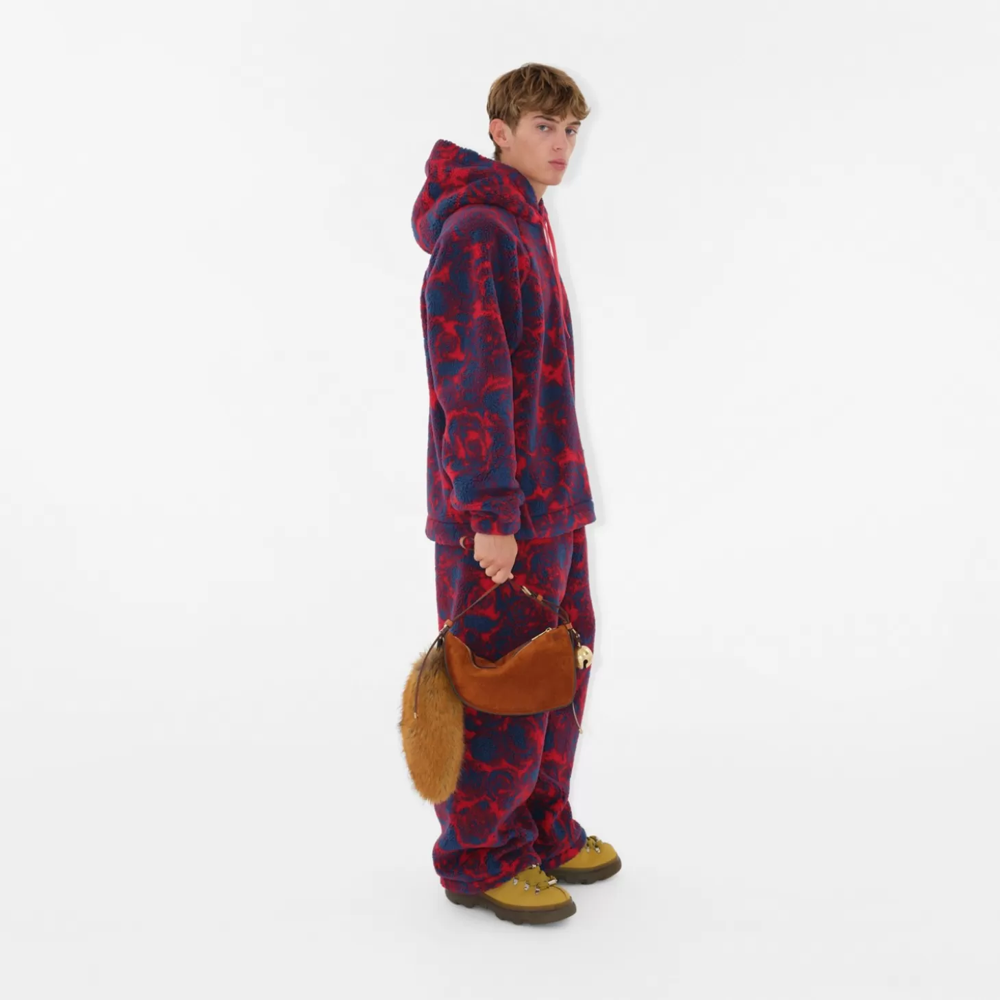 Burberry Huvtröja i fleece med rostryck*Män Tröjor och tröjor | Kaffor och jackor