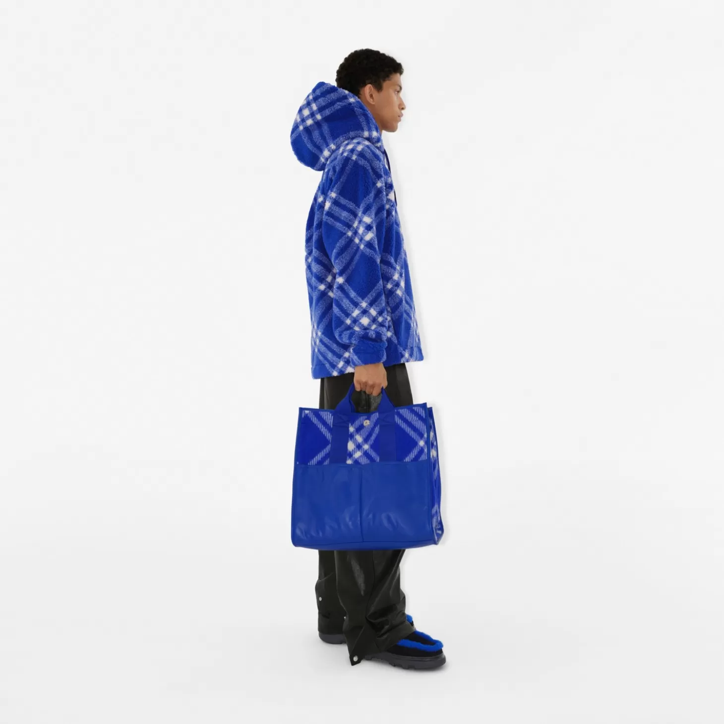 Burberry Huvtröja i rutig fleece*Män Tröjor och tröjor | Kaffor och jackor
