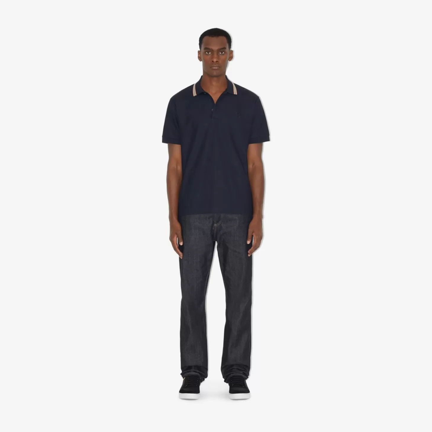 Burberry Icon Stripe Collar Polo Shirt*Män Polos & T-shirts