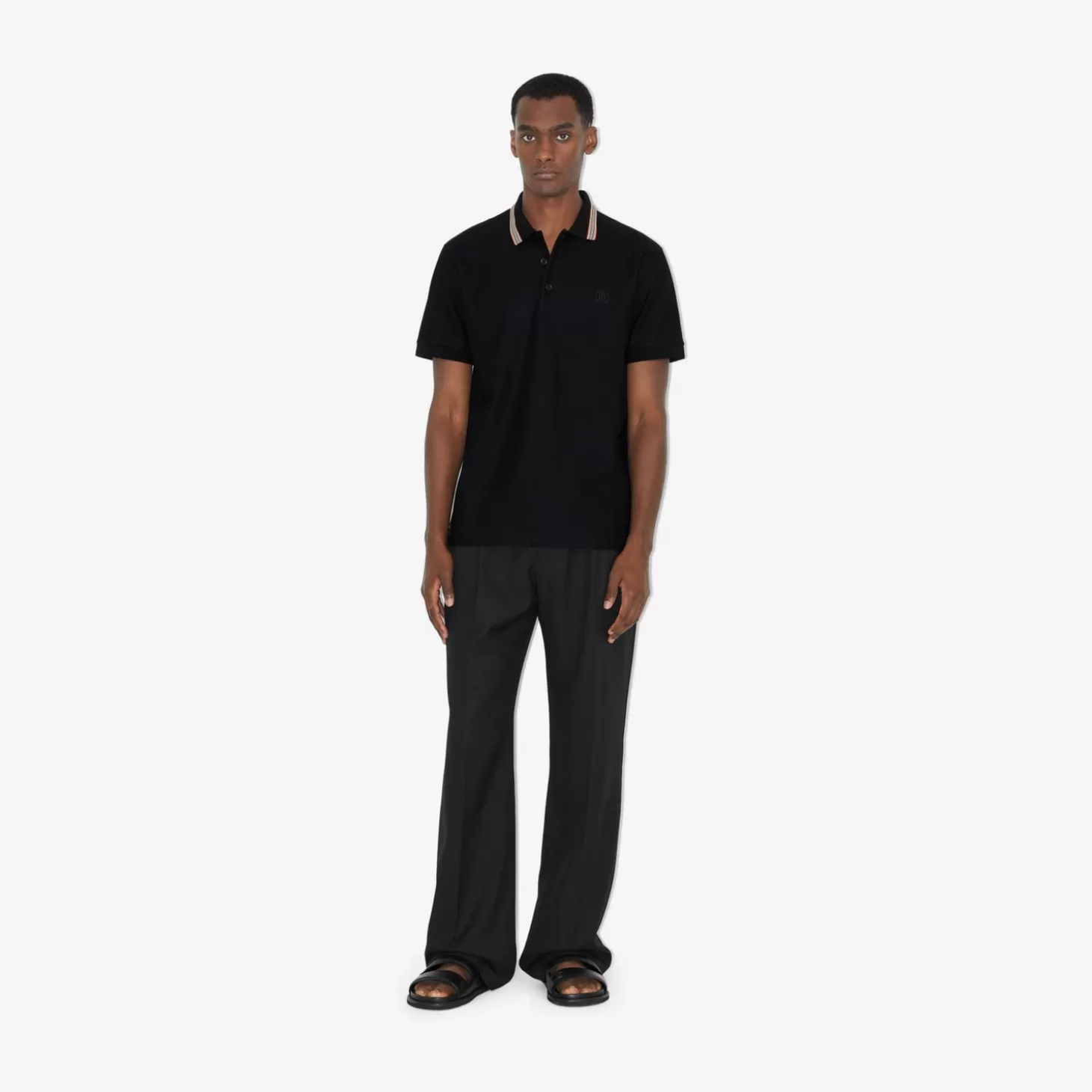 Burberry Icon Stripe Collar Polo Shirt*Män Polos & T-shirts