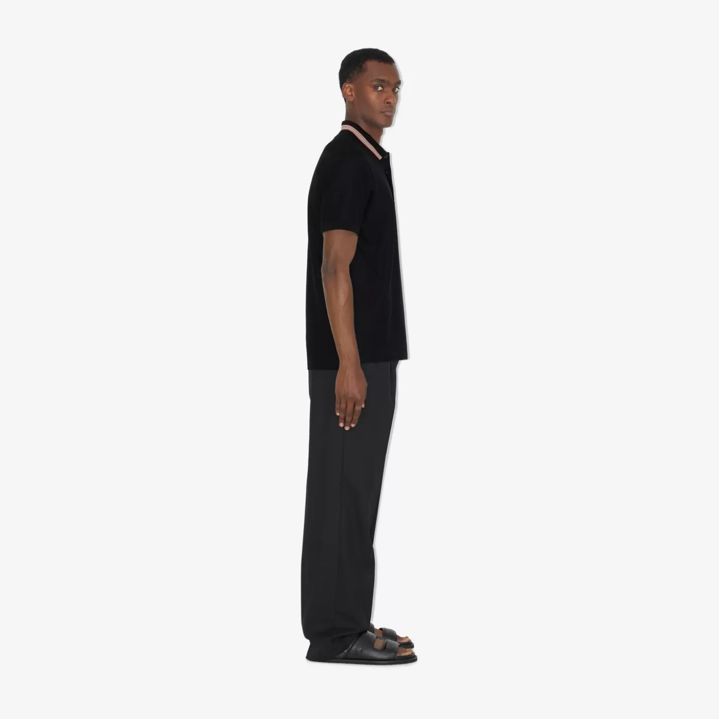Burberry Icon Stripe Collar Polo Shirt*Män Polos & T-shirts