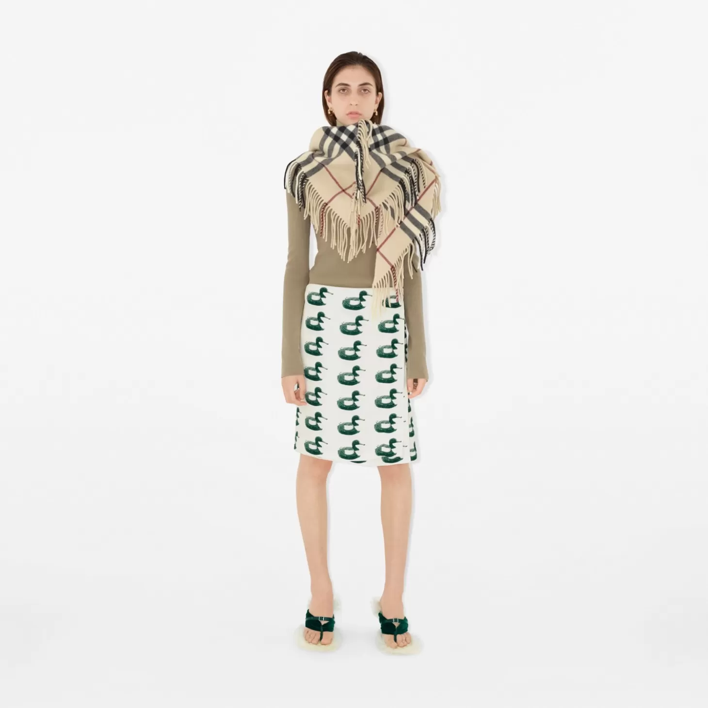 Burberry Kolla Wool Cape*Kvinnor Capes | Kaffor och jackor