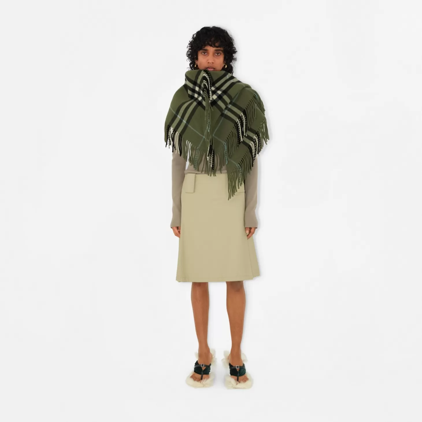 Burberry Kolla Wool Cape*Kvinnor Capes | Kaffor och jackor