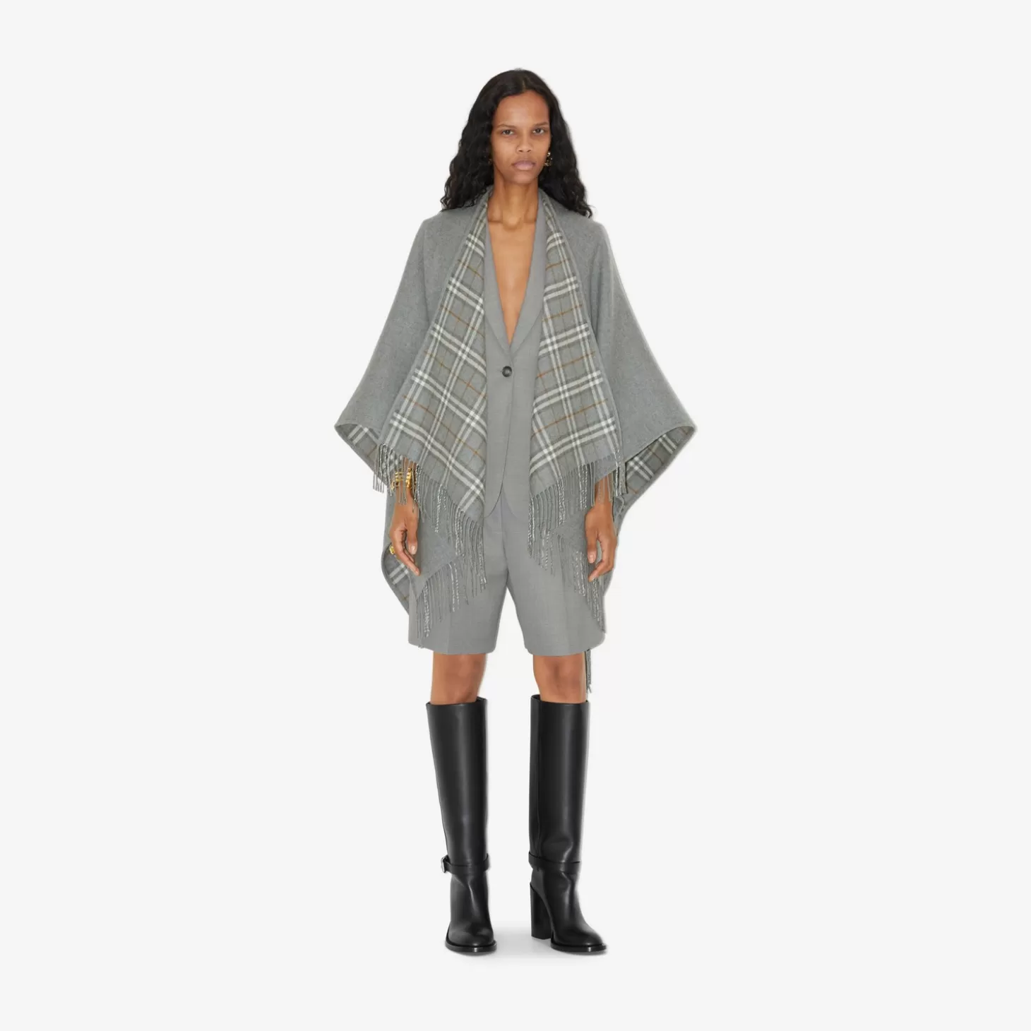 Burberry Kolla Wool Reversible Cape*Kvinnor Capes | Kaffor och jackor