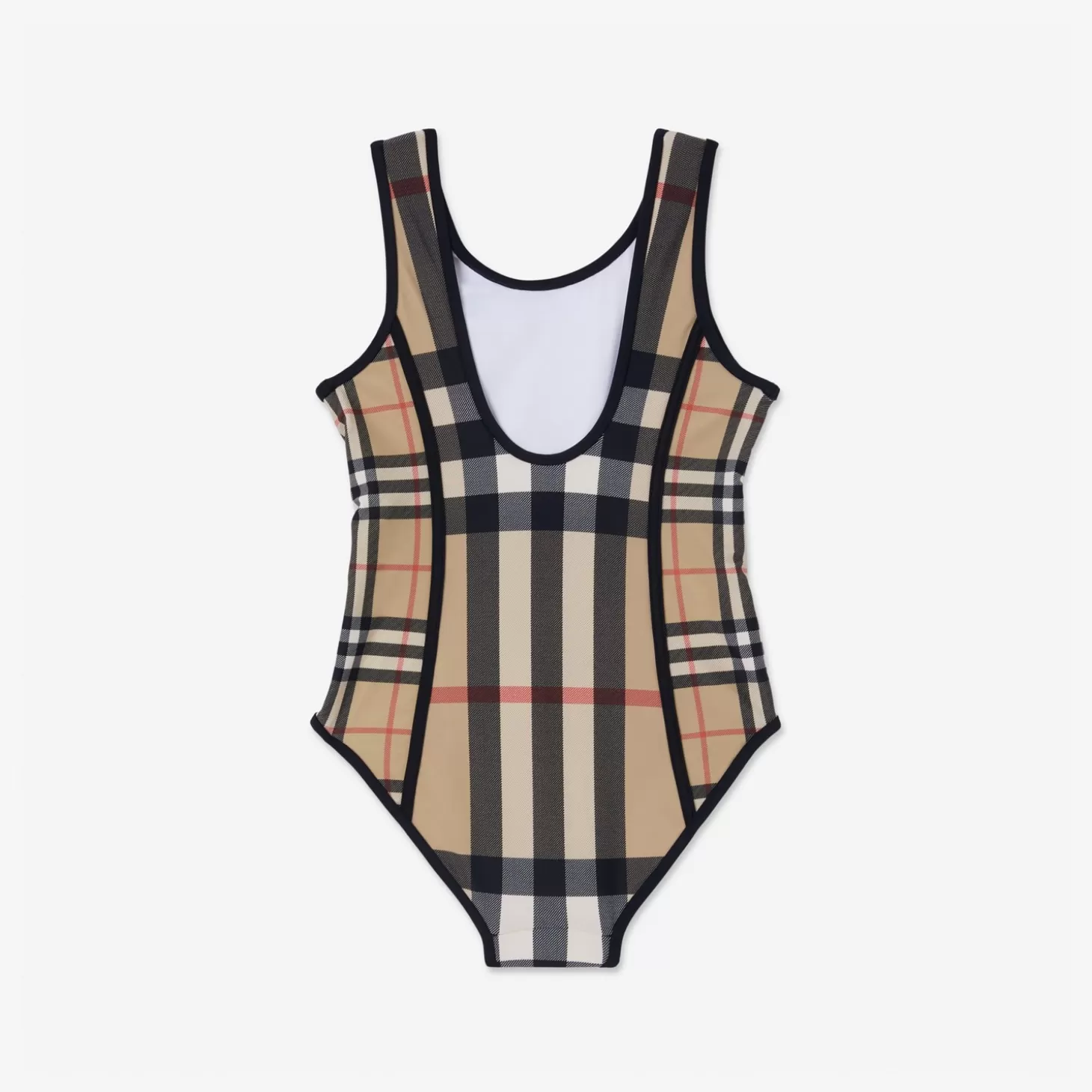 Burberry Kontrastrutad baddräkt i stretch nylon*Barn Badkläder