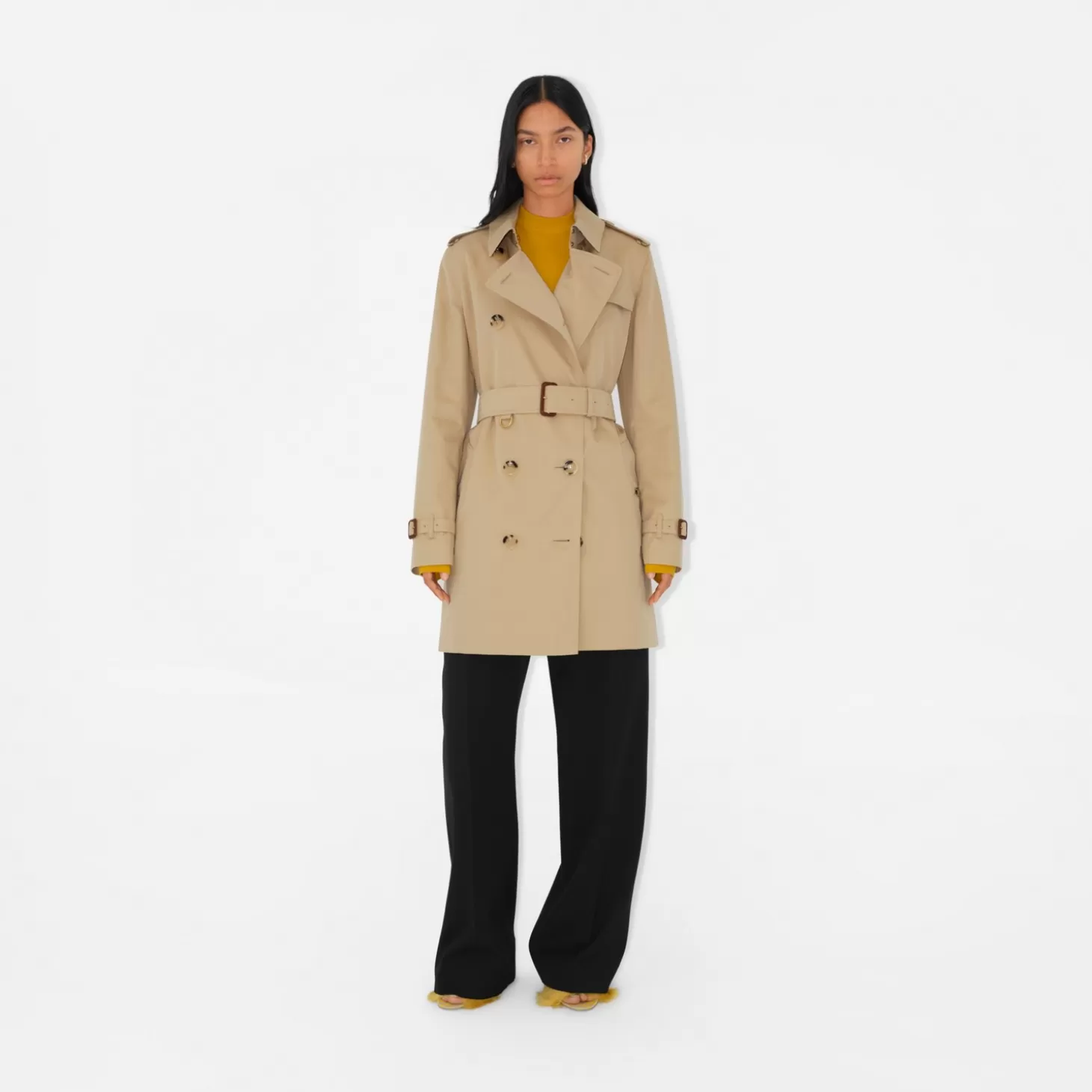 Burberry Kort Kensington Heritage Trench Coat*Kvinnor Kaffor och jackor | Trenchcoats