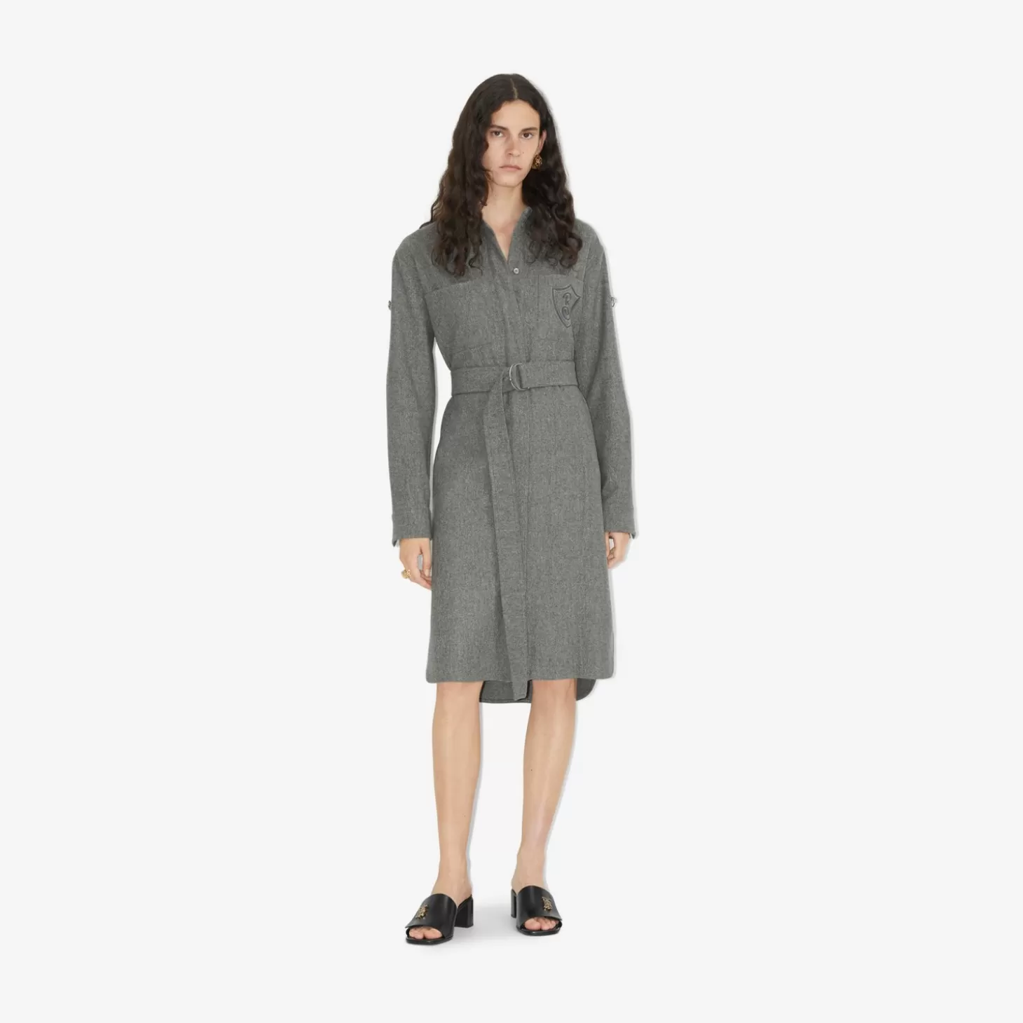 Burberry Letter grafisk skjorta klänning*Kvinnor Klänningar