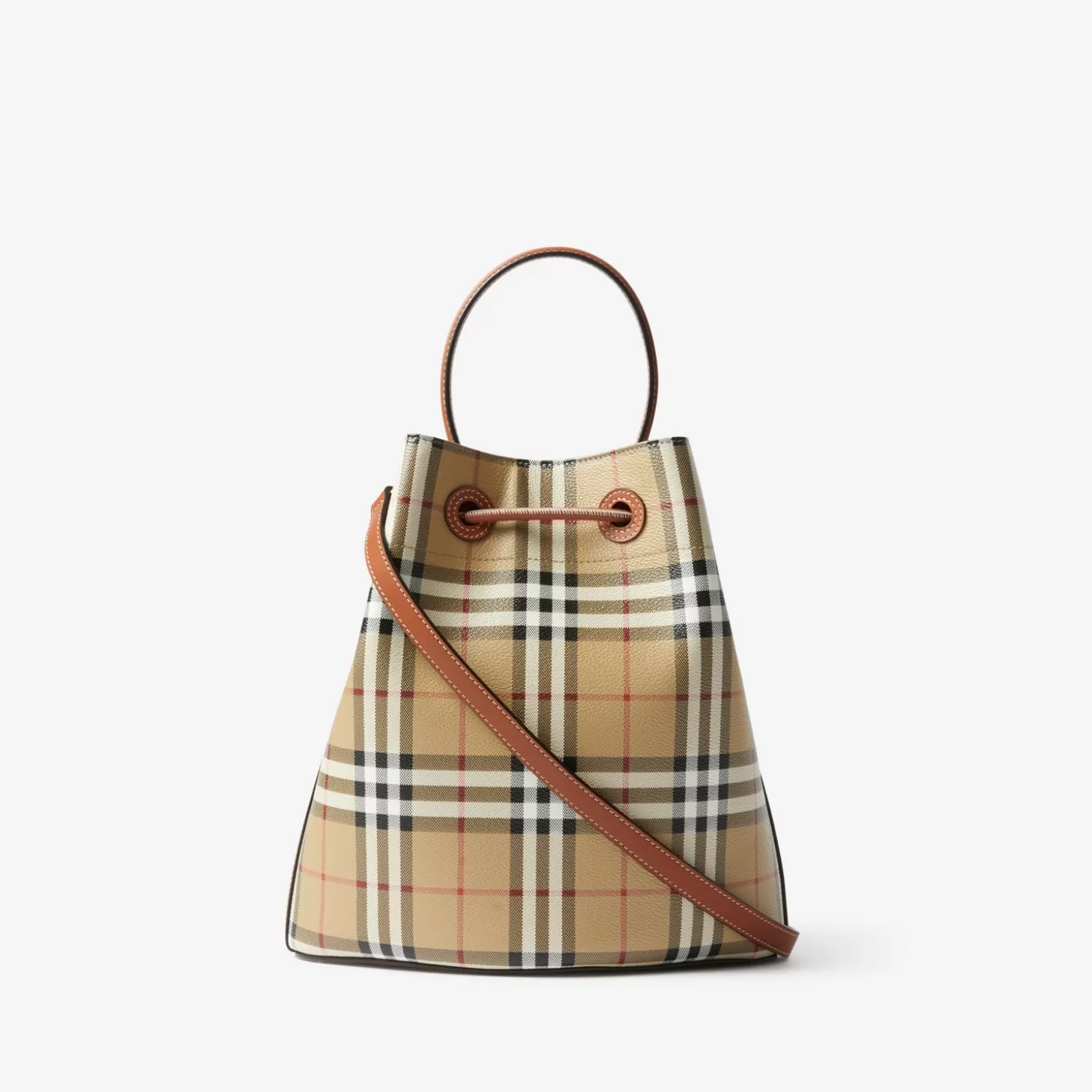 Burberry Liten Tb Bucket Bag*Kvinnor Check | Crossbody