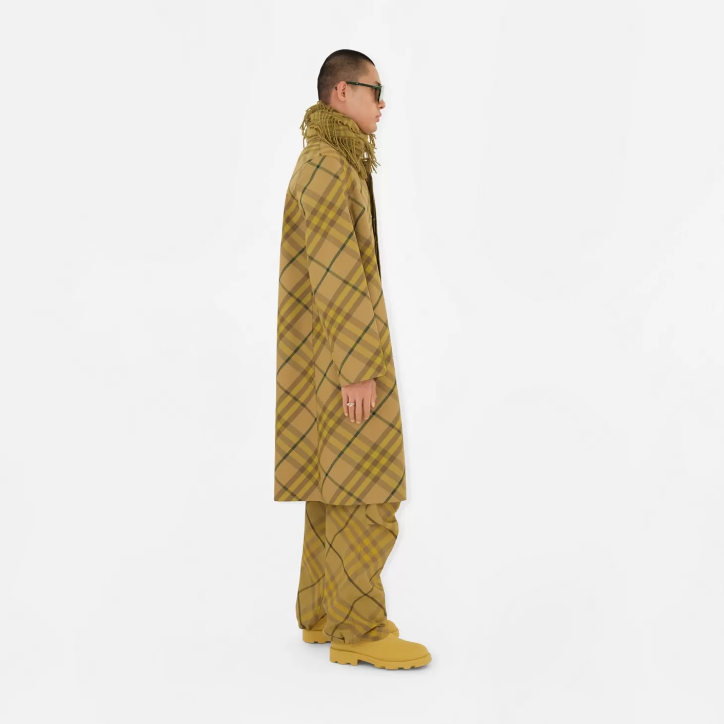 Burberry Lång rutig bilrock i ull*Män Kaffor och jackor | Trenchcoats