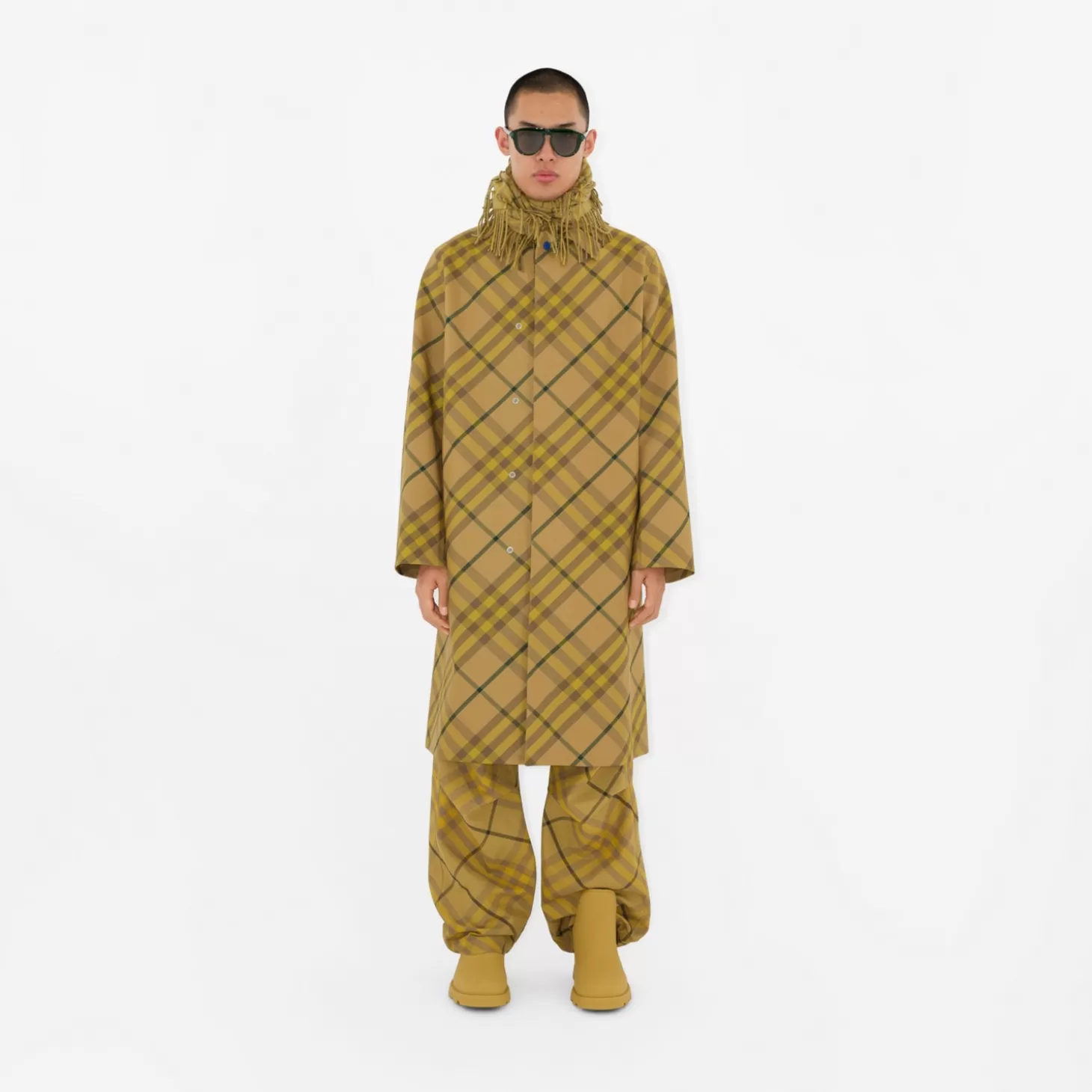 Burberry Lång rutig bilrock i ull*Män Kaffor och jackor | Trenchcoats