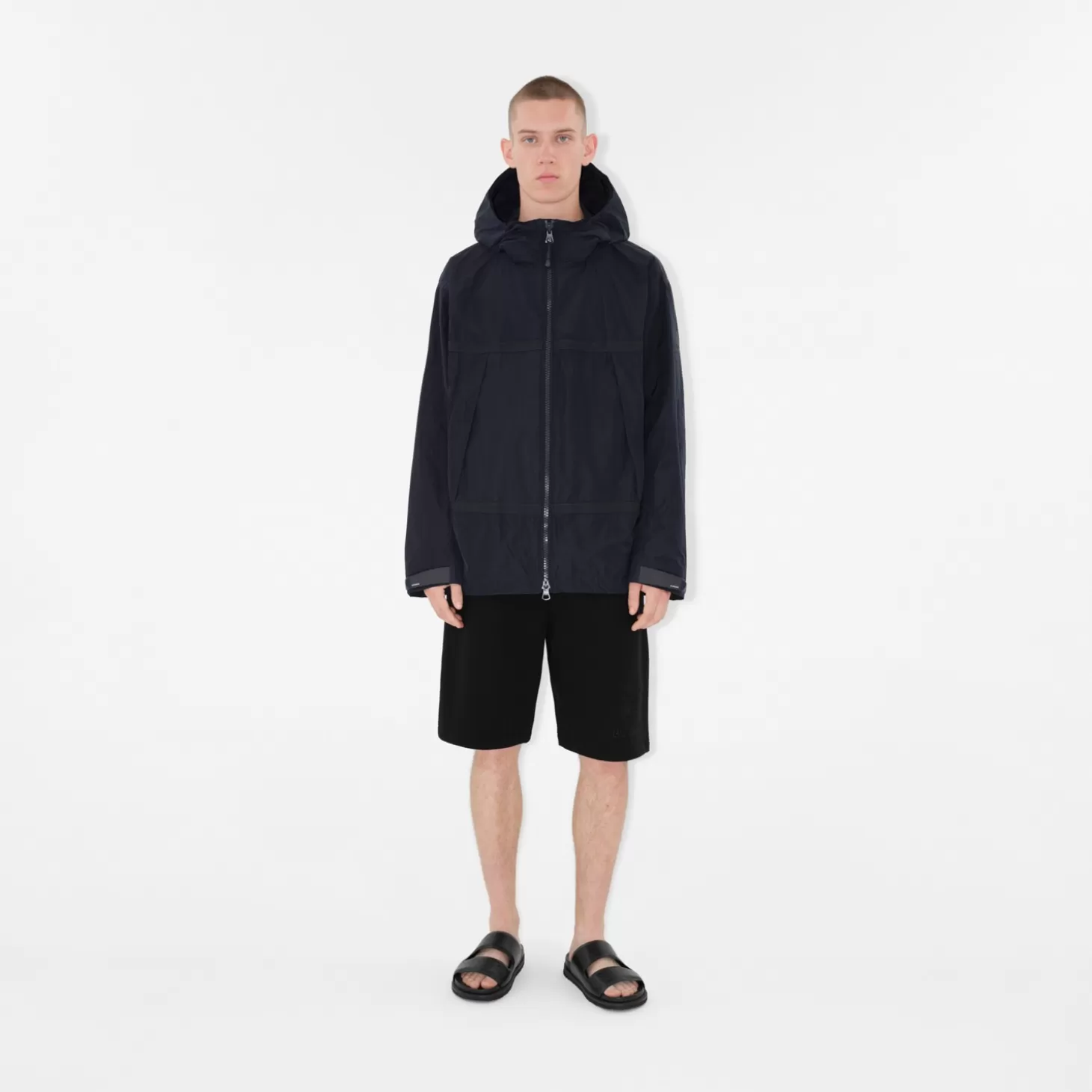 Burberry Logo Applique Lätt huvajacka*Män Kaffor och jackor