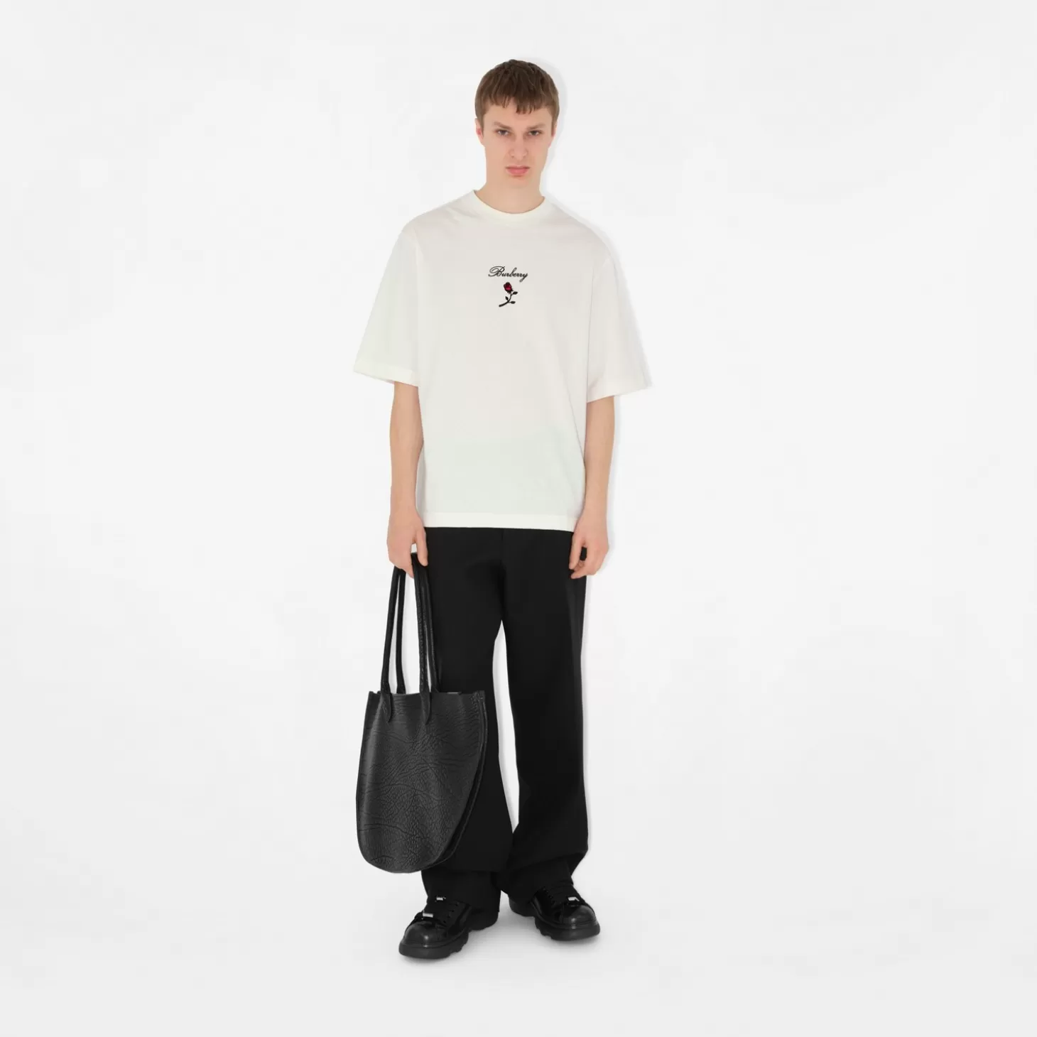 Burberry Logo Rose bomull T-shirt*Män Polos & T-shirts