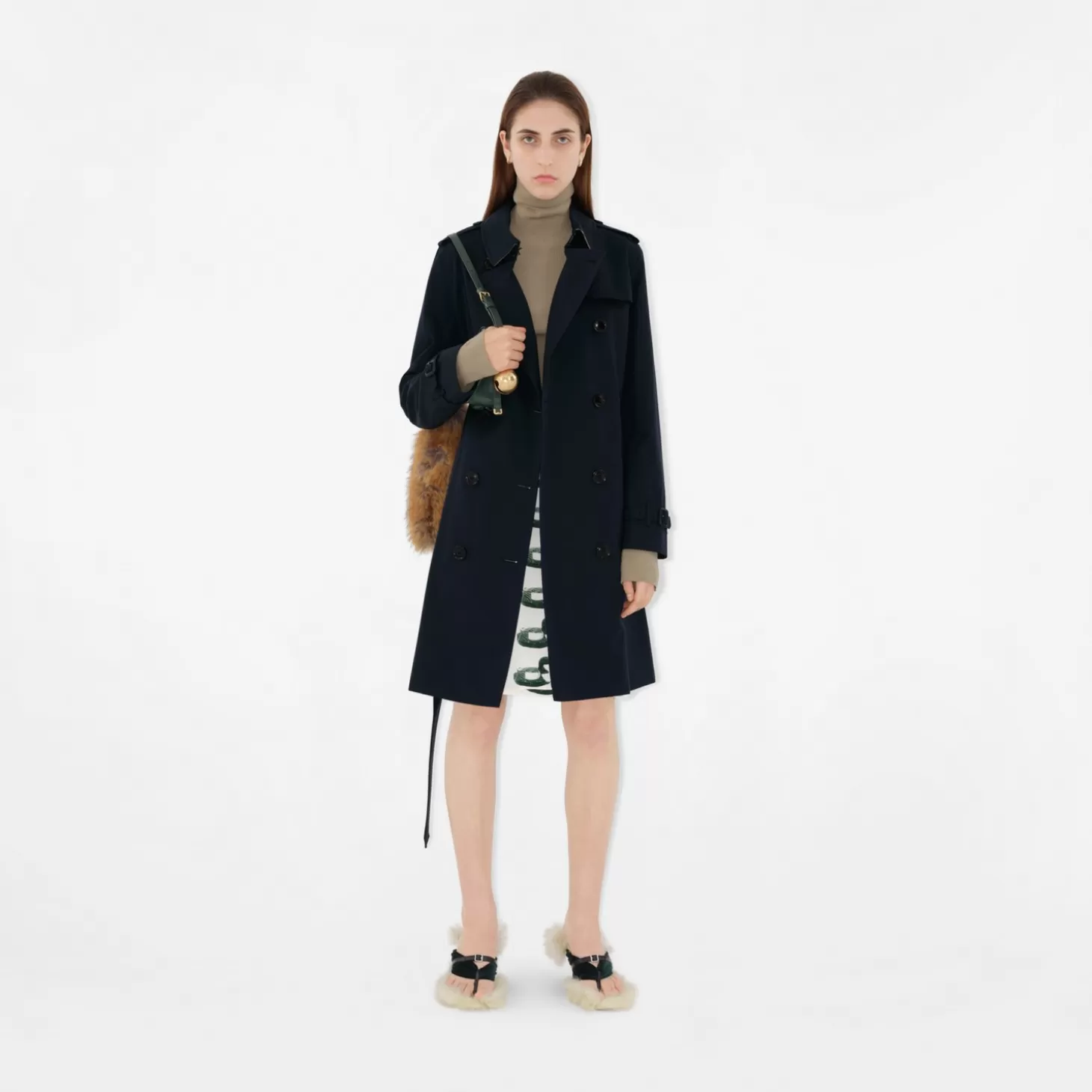 Burberry Mellanlång Kensington Heritage Trench Coat*Kvinnor Kaffor och jackor | Trenchcoats