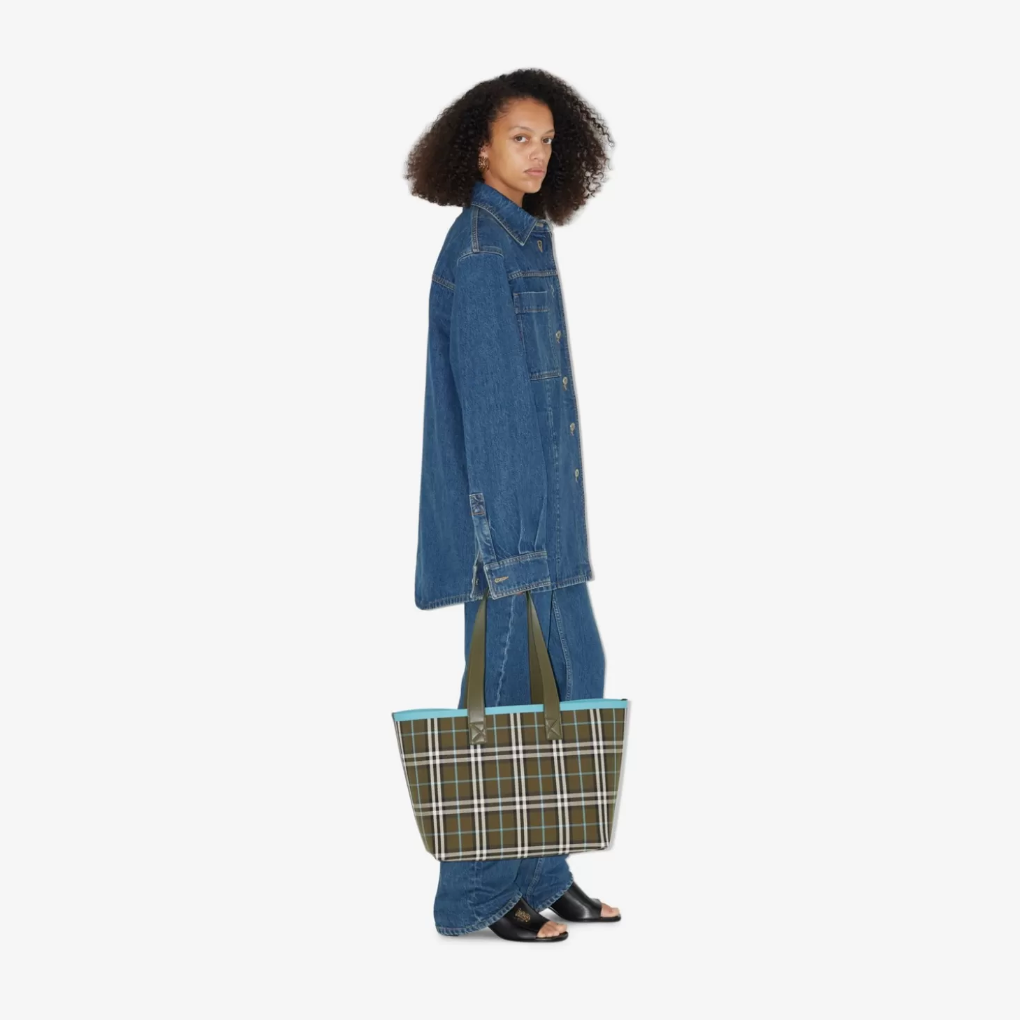 Burberry Mellanstor London tygväska*Kvinnor Check | Tote