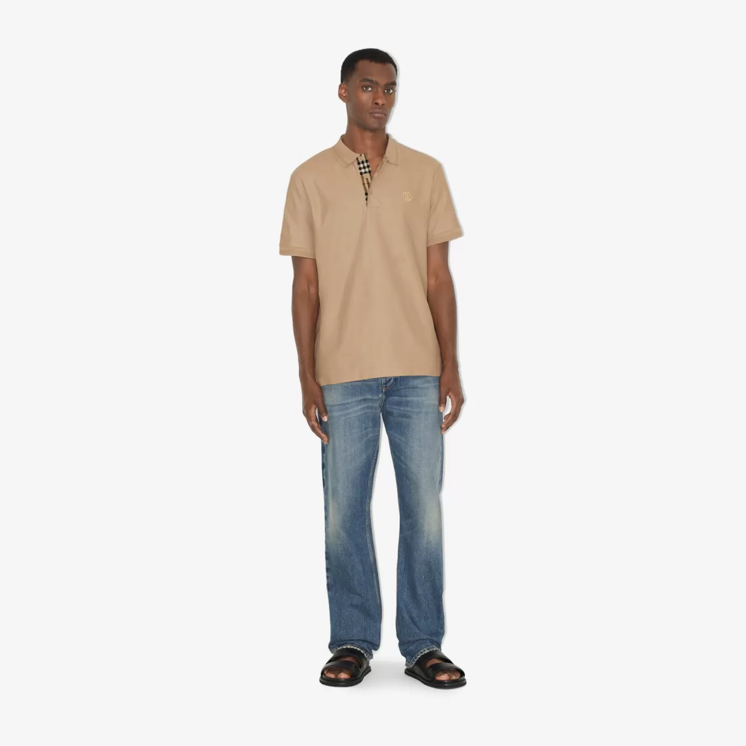 Burberry Monogram Motiv Pikétröja*Män Polos & T-shirts