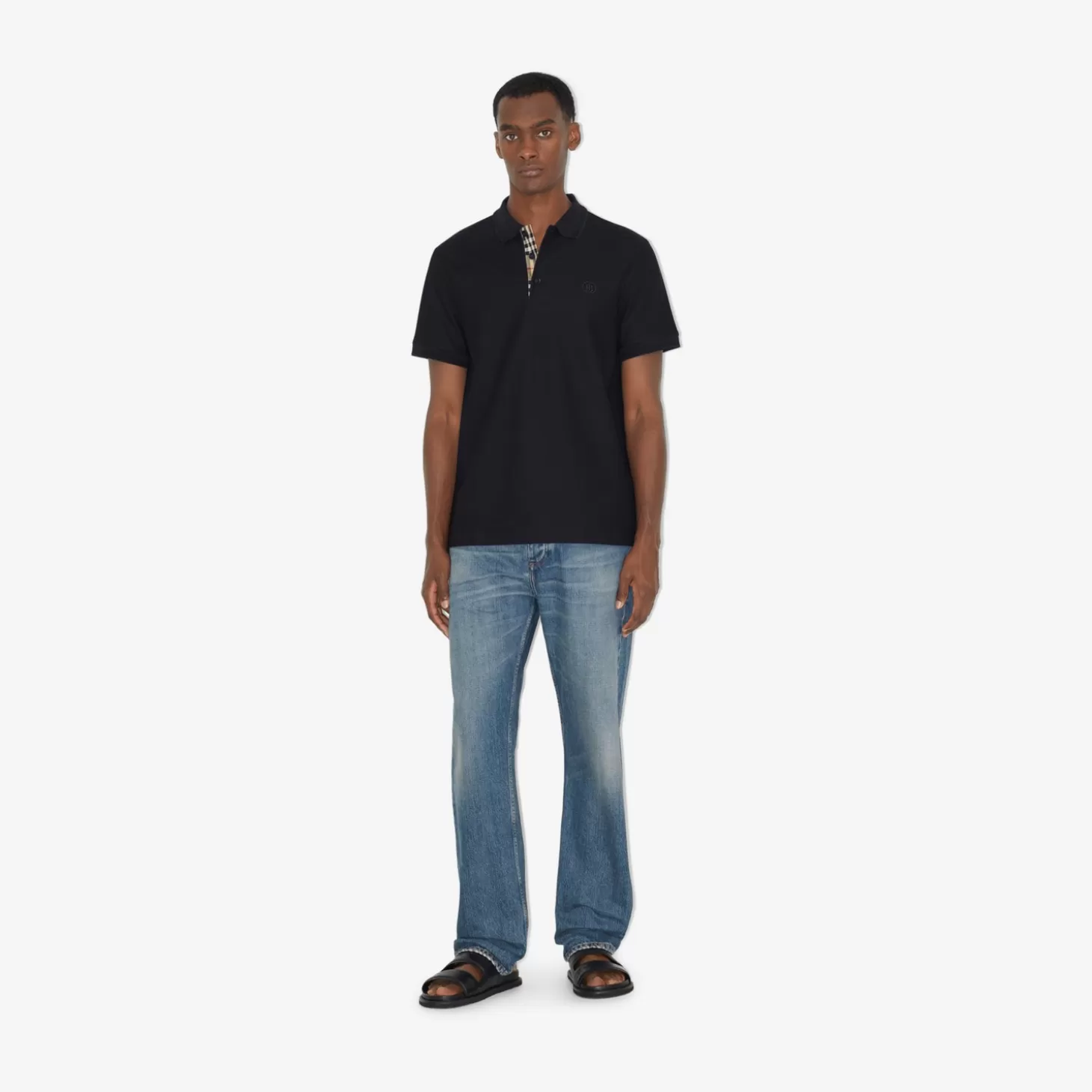 Burberry Monogram Motiv Pikétröja*Män Polos & T-shirts