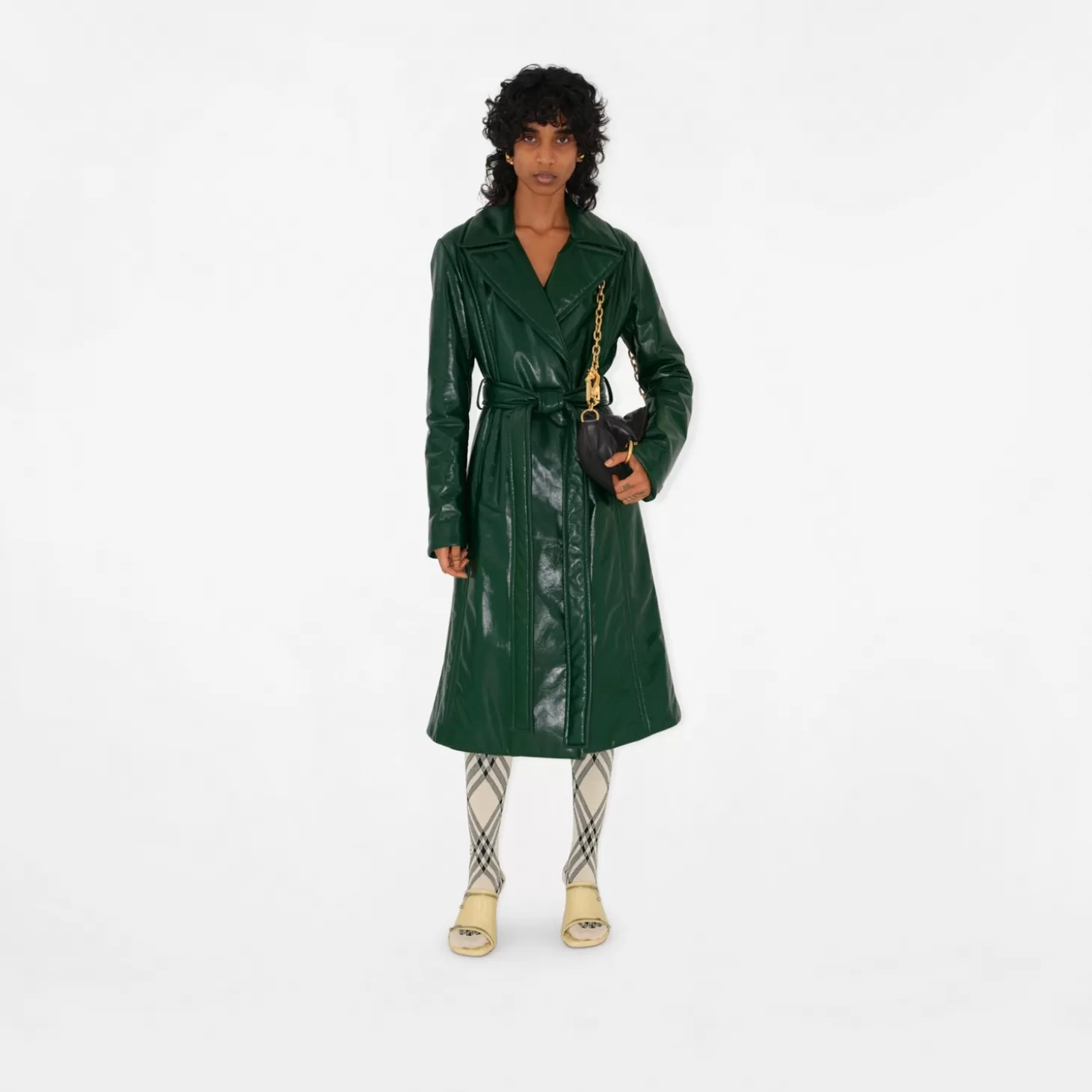 Burberry Peep-sandaler i läder*Kvinnor Sandaler