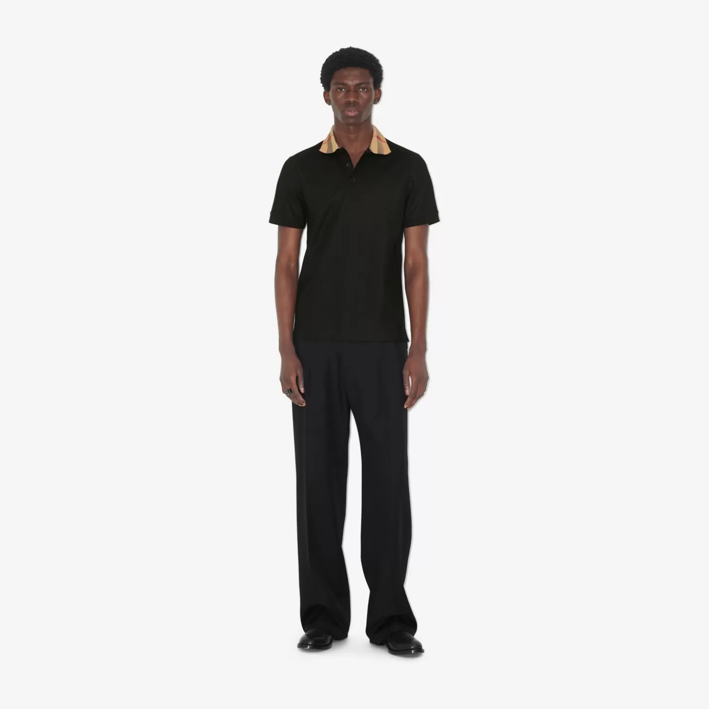 Burberry Pikétröja i bomull*Män Polos & T-shirts