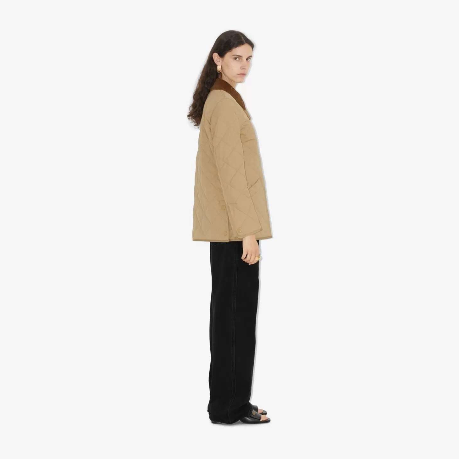 Burberry Quiltad termoreglerad barnjacka*Kvinnor Kaffor och jackor