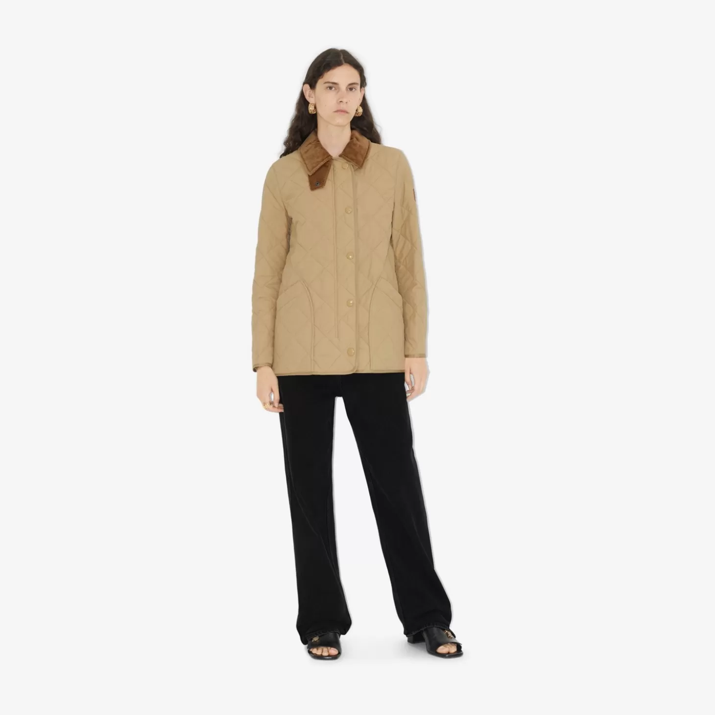 Burberry Quiltad termoreglerad barnjacka*Kvinnor Kaffor och jackor