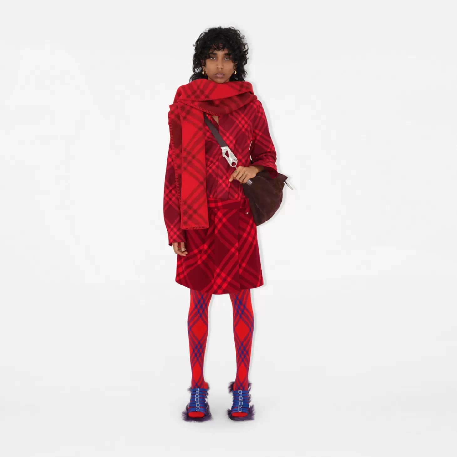 Burberry Rutig bomullsflanellskjorta*Kvinnor Skjortor och toppar