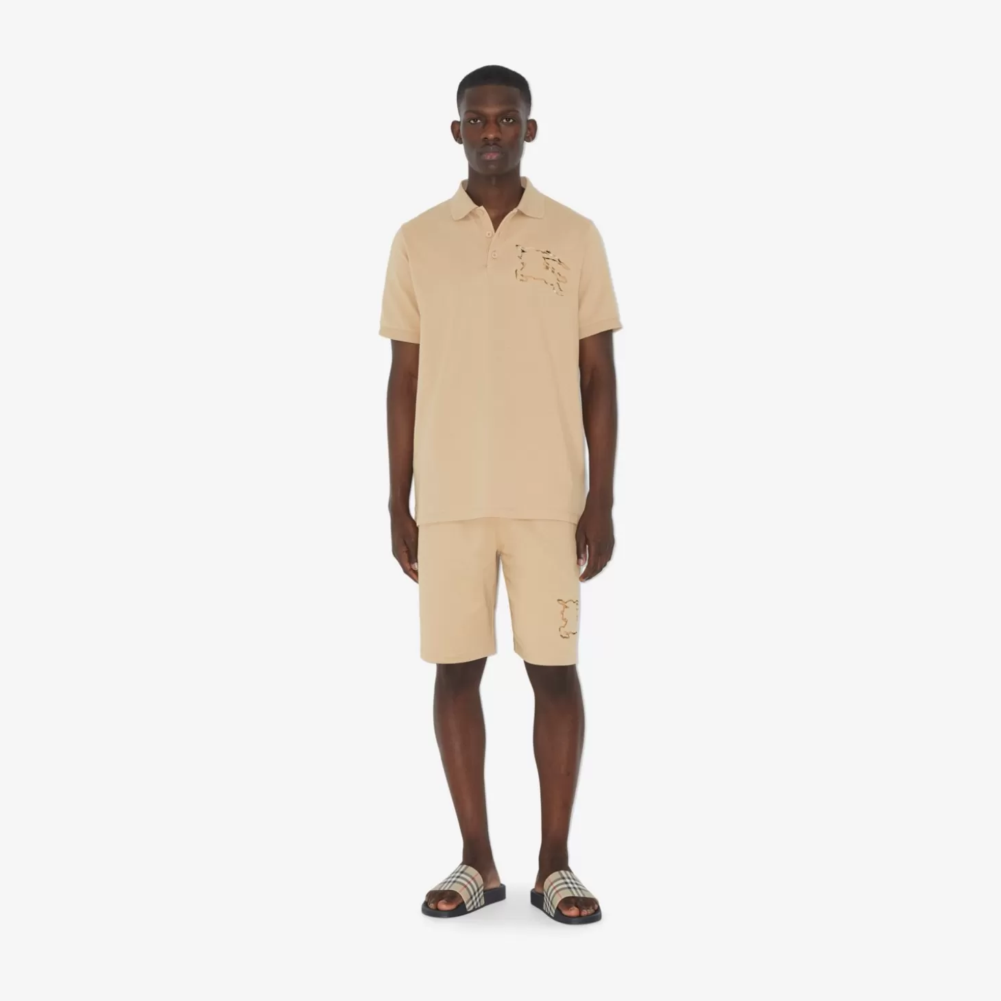 Burberry Rutig Ekd Cotton Pique Polo Shirt*Män Polos & T-shirts
