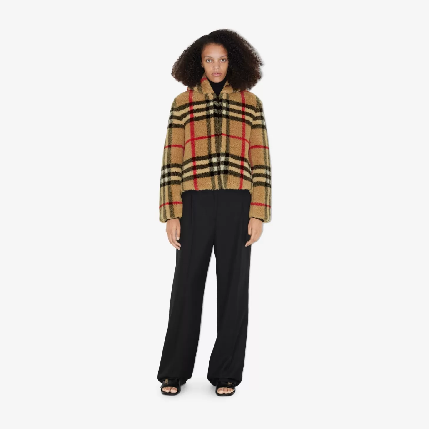Burberry Rutig fleecejacka*Kvinnor Kaffor och jackor