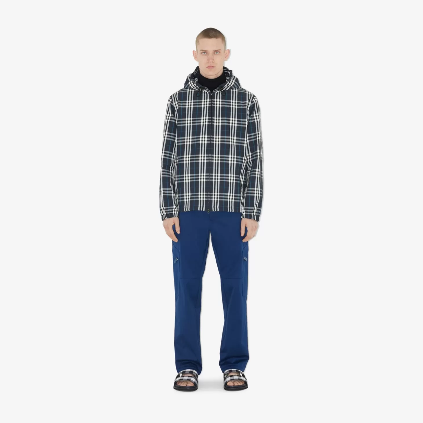 Burberry Rutig nylonjacka*Män Kaffor och jackor