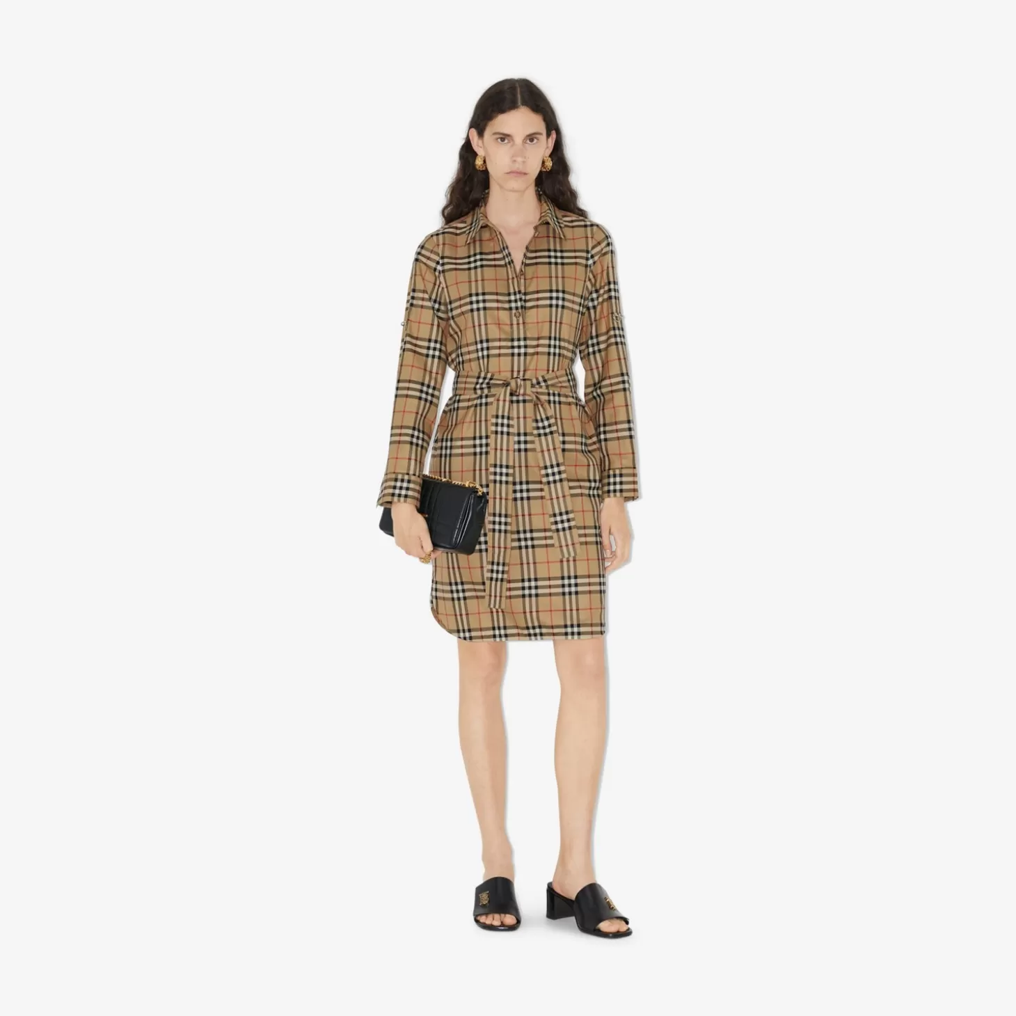 Burberry Rutig skjorta i bomull*Kvinnor Klänningar