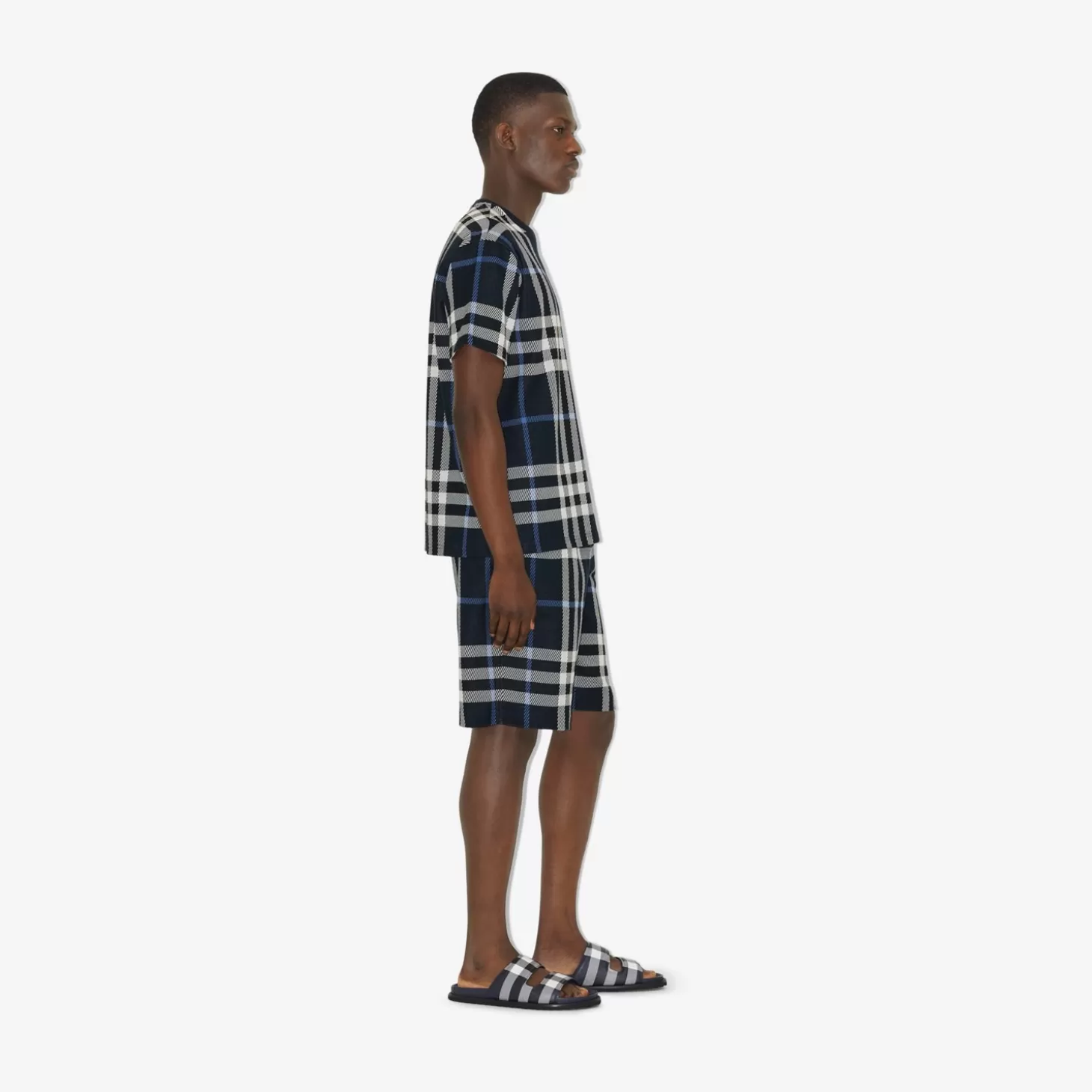 Burberry Rutig T-shirt i bomull*Män Polos & T-shirts
