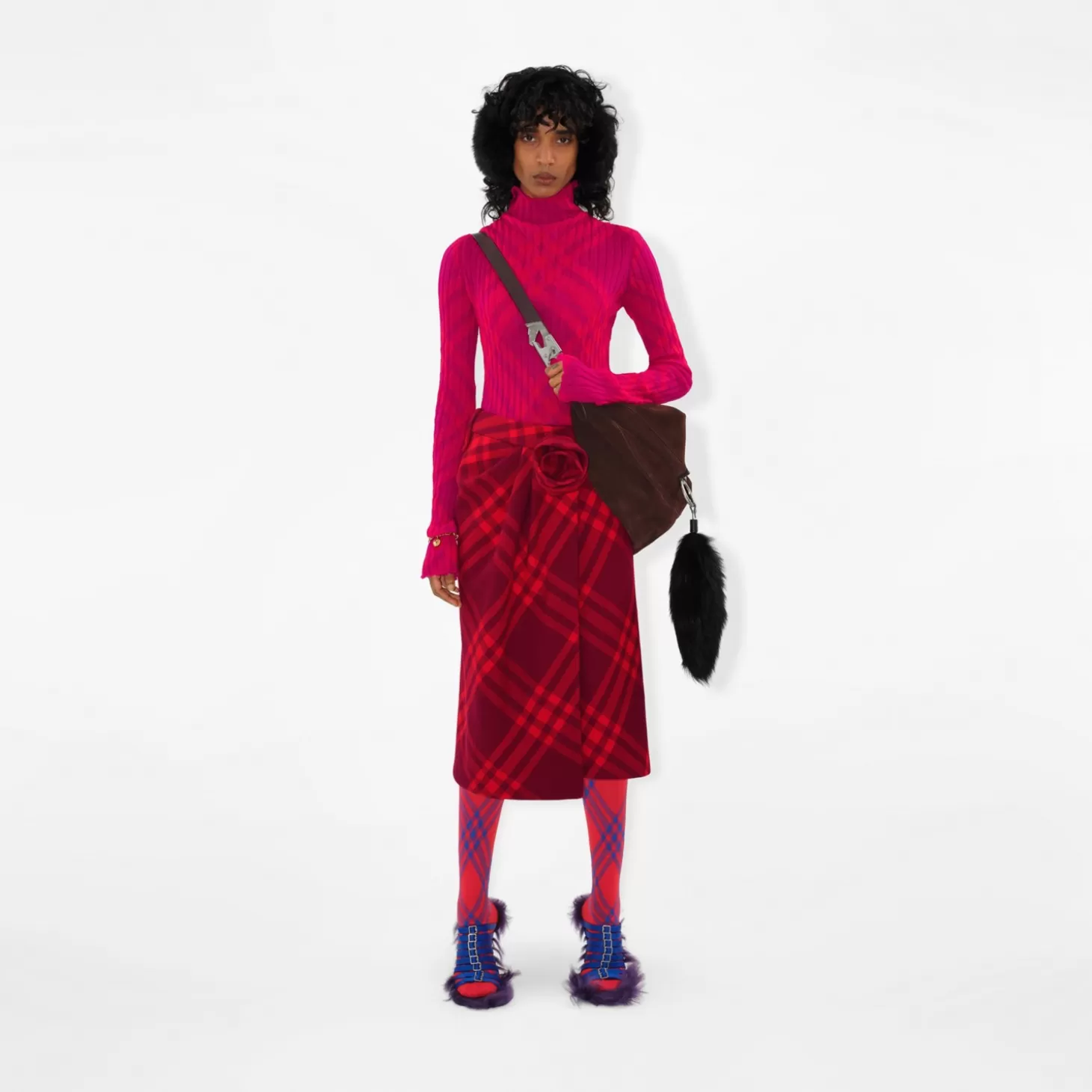 Burberry Satin Step Fuzz-sandaler*Kvinnor Sandaler