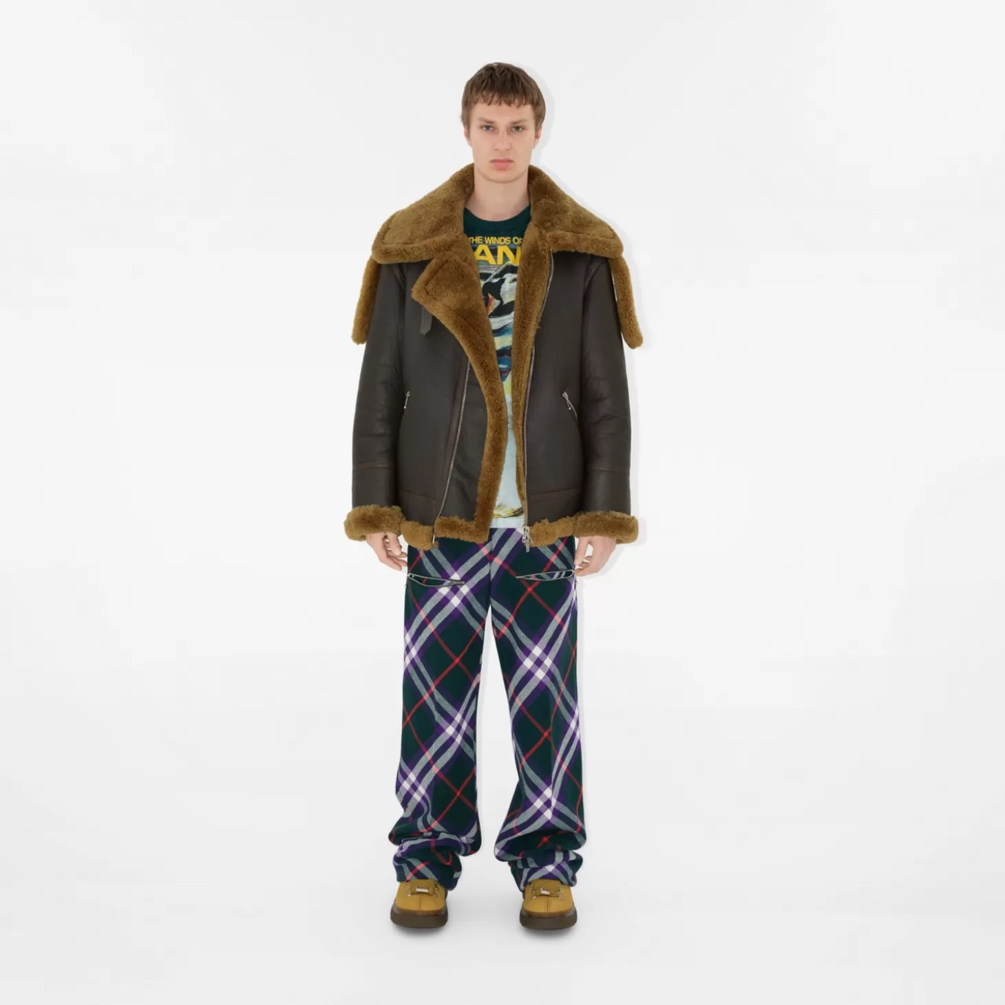 Burberry Shearling Aviator Jacka*Män Kaffor och jackor