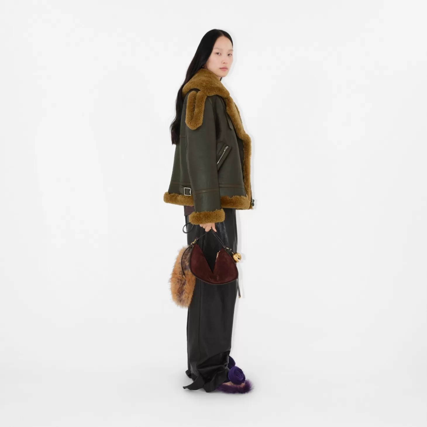Burberry Shearling Aviator Jacka*Kvinnor Kaffor och jackor