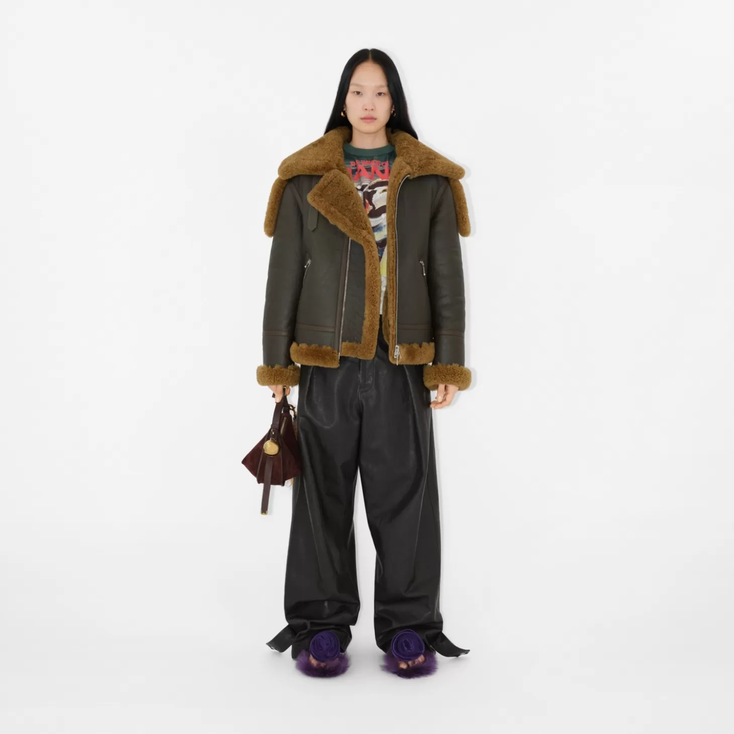Burberry Shearling Aviator Jacka*Kvinnor Kaffor och jackor
