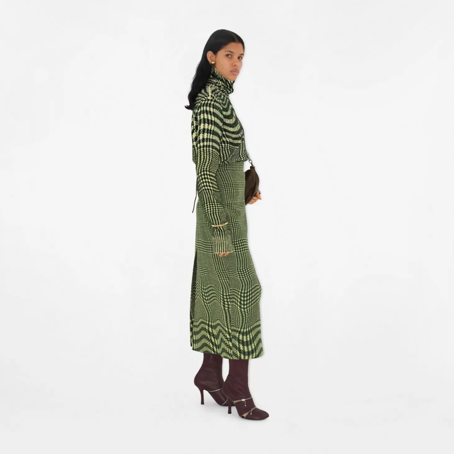 Burberry Skev hundkjol i ull*Kvinnor Kjolar