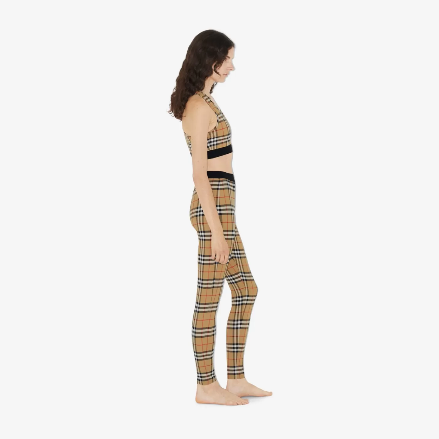 Burberry Stretch Jersey Leggings med ruta*Kvinnor Aktivkläder | Byxor och shorts